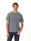 Close up of Shawn Double Face Knit Short Sleeve Crew Tee showing textured fabric detail