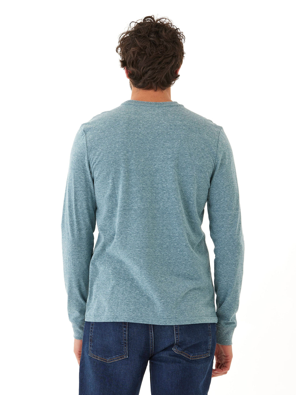 Long Sleeve Triblend Crew Neck Shirt with Signature Embroidery