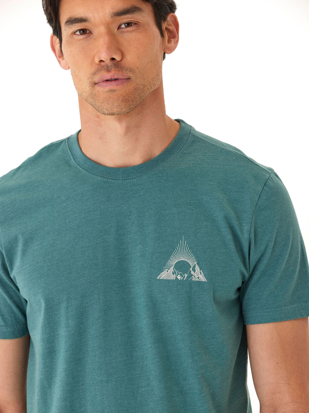 Soft Wash Graphic Tee for Men - Organic Cotton Blend Minimalist Top