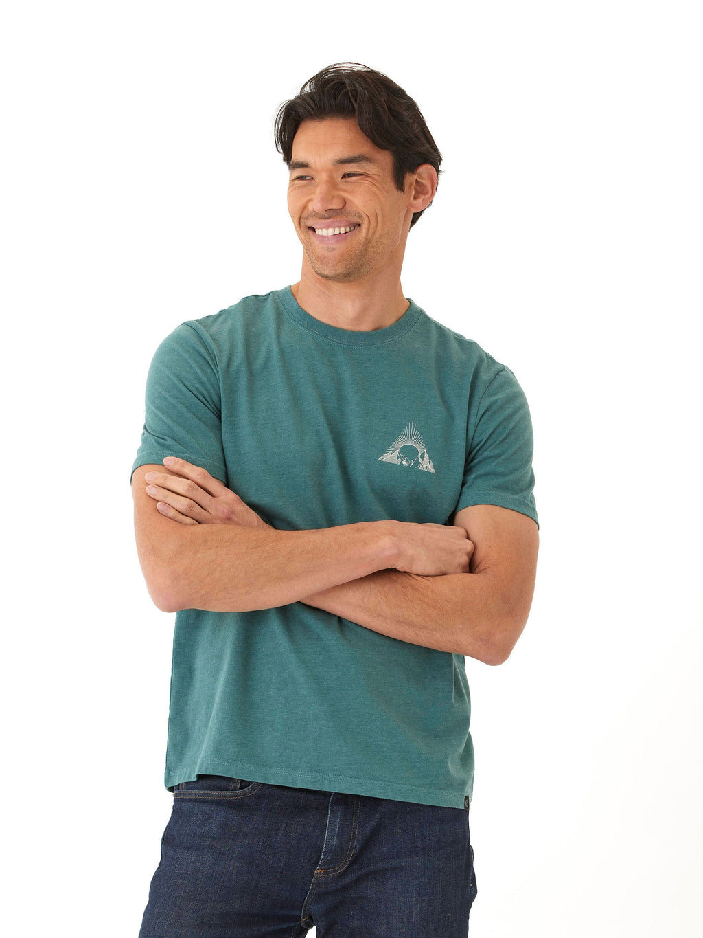 Soft Wash Graphic Tee for Men - Organic Cotton Blend Minimalist Top