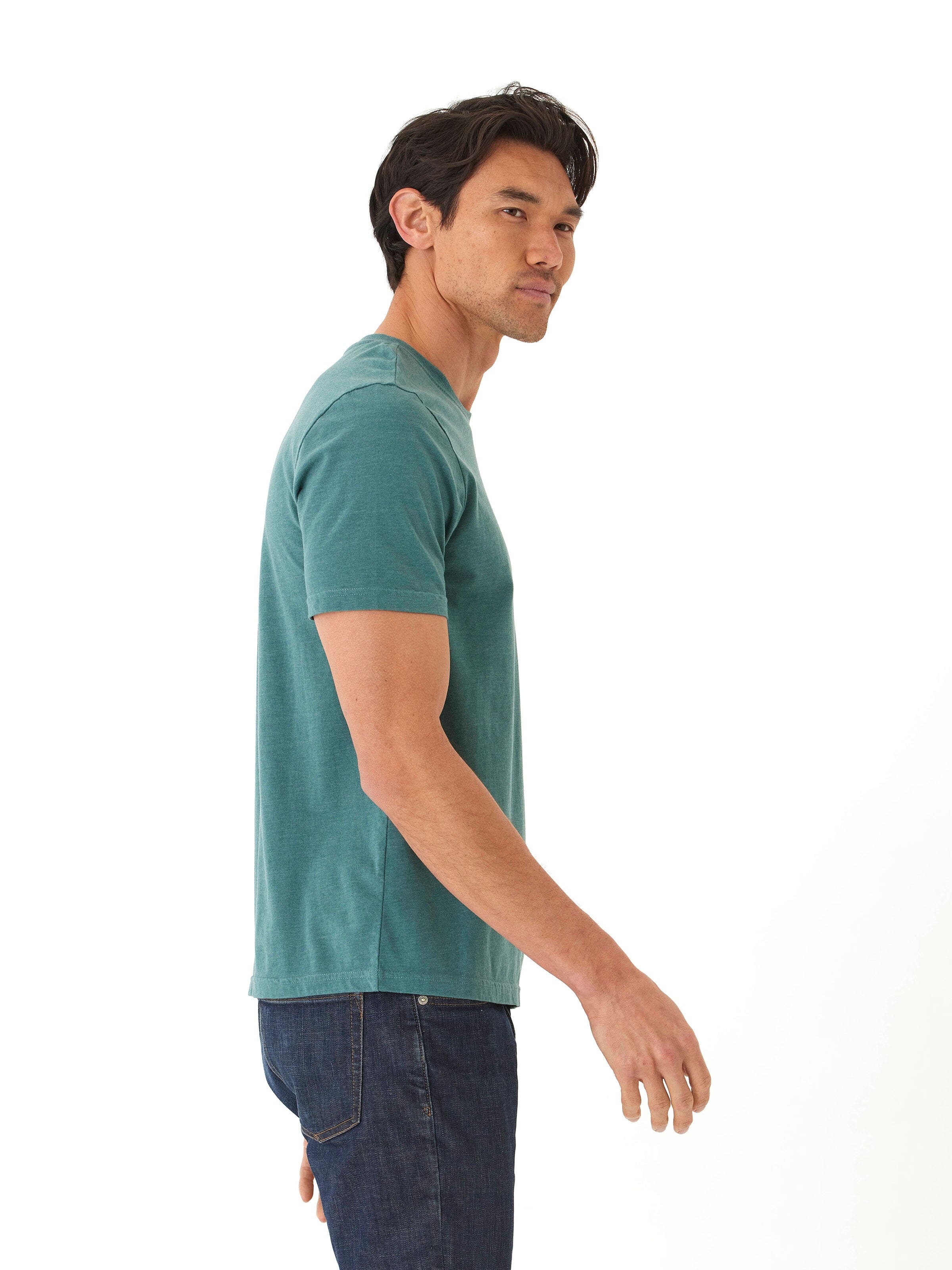 Soft Wash Graphic Tee for Men - Organic Cotton Blend Minimalist Top
