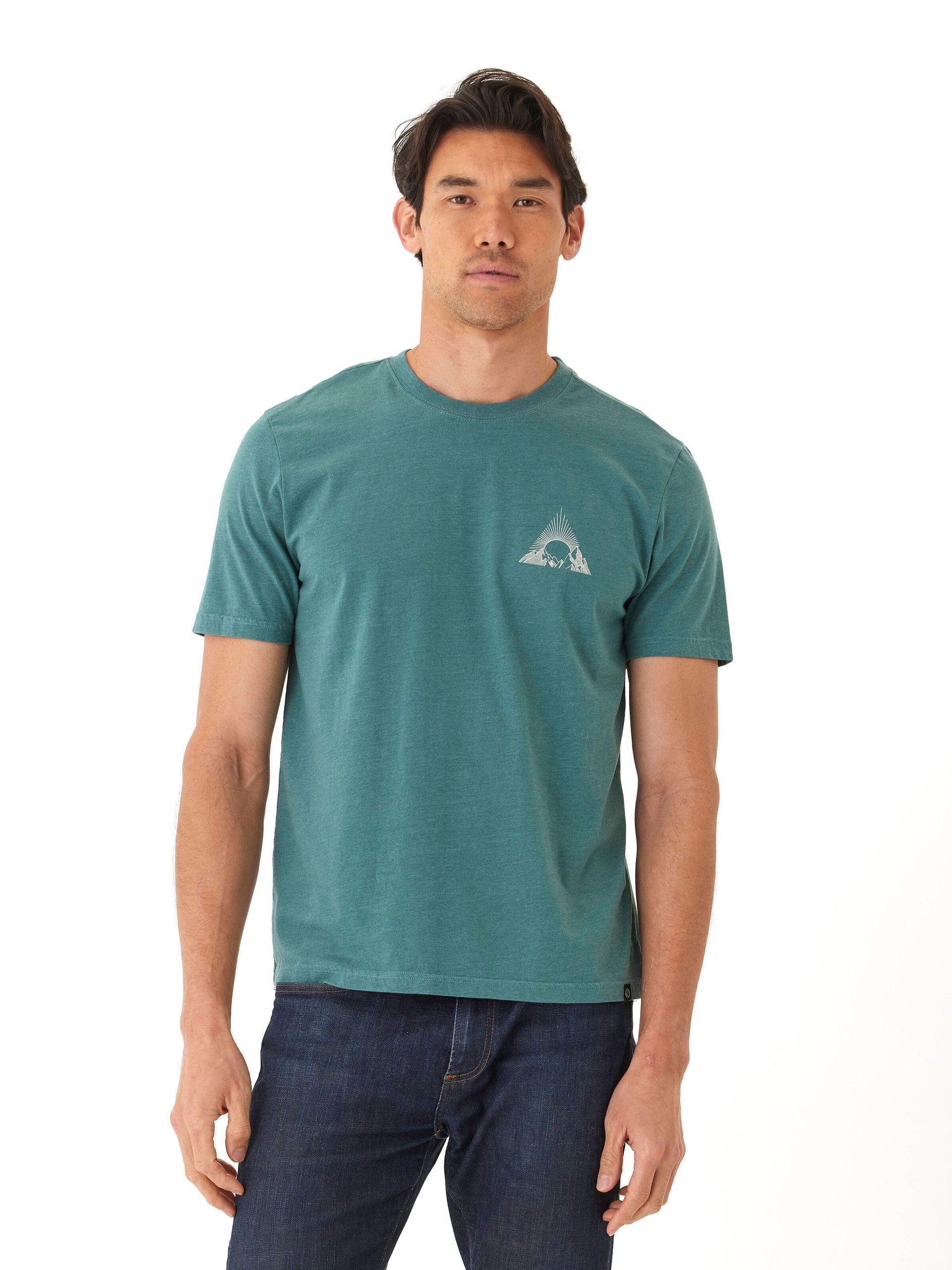 Soft Wash Graphic Tee for Men - Organic Cotton Blend Minimalist Top