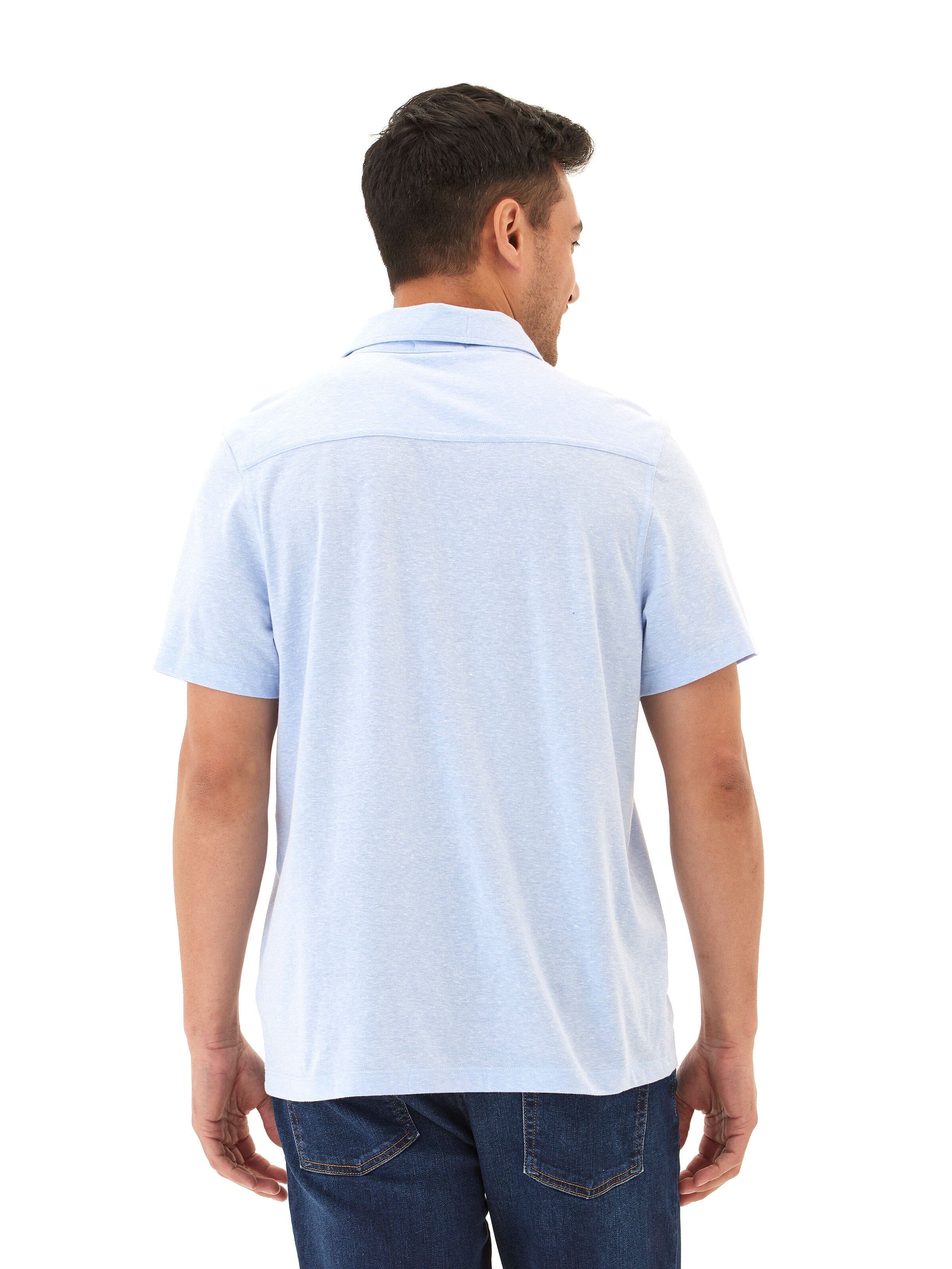 Paxton Triblend Short Sleeve Button-Down Pocket Shirt