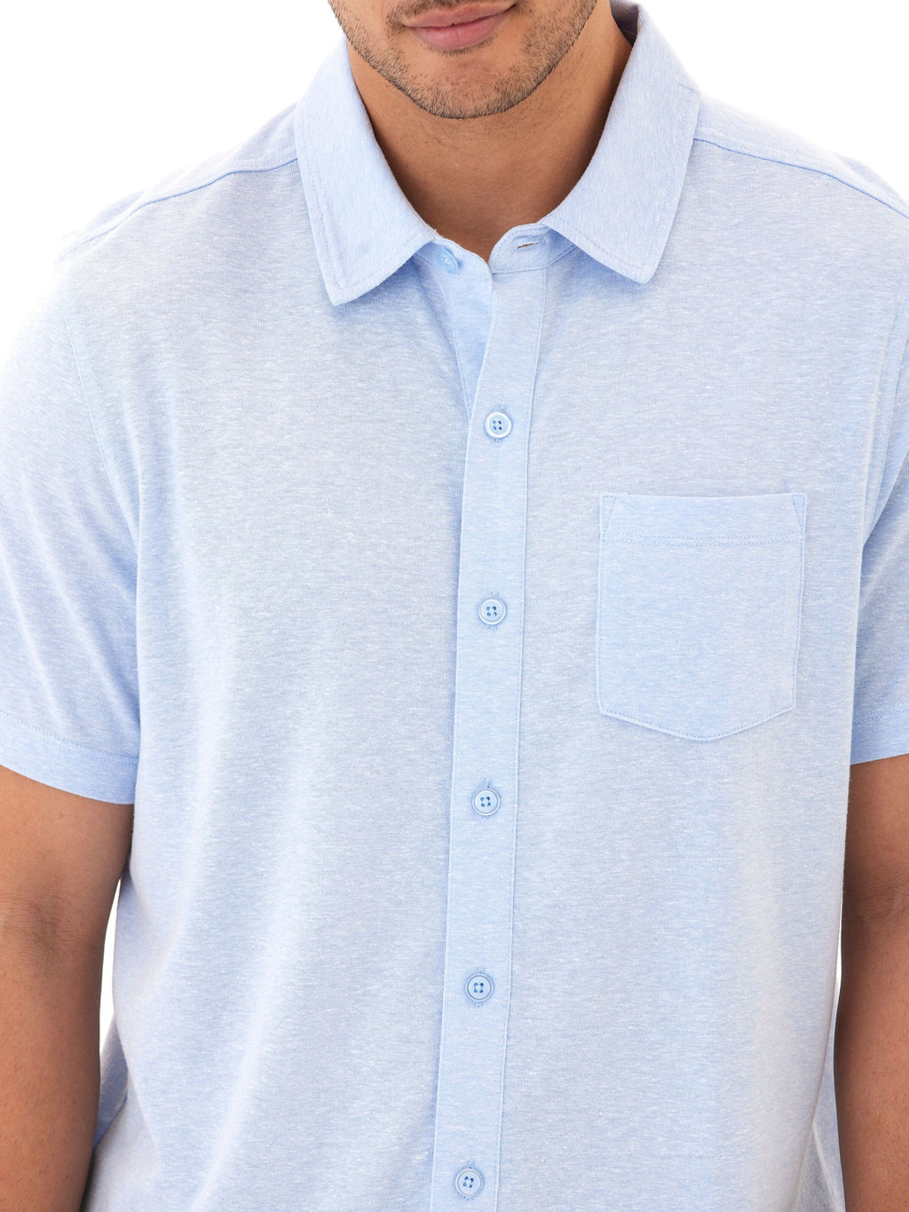 Paxton Triblend Short Sleeve Button-Down Pocket Shirt