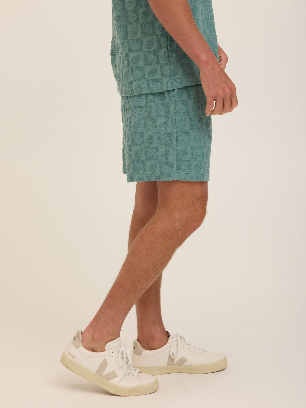 Mitchell Tile Leaf Jacquard Terry Short