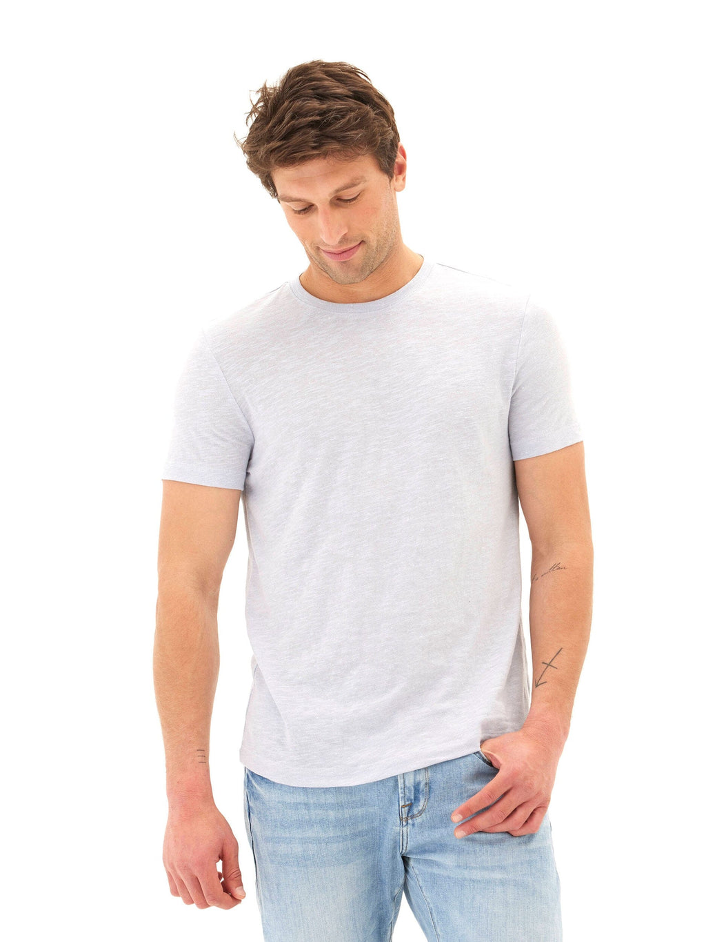 Slub Linen Short Sleeve Crew Tee