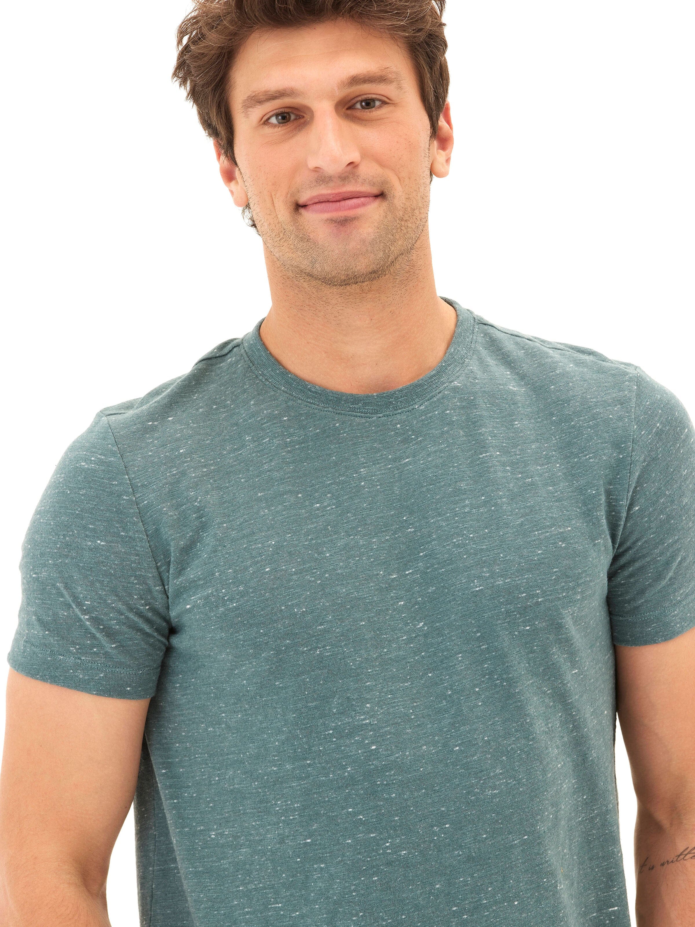 Slub Linen Short Sleeve Crew Tee