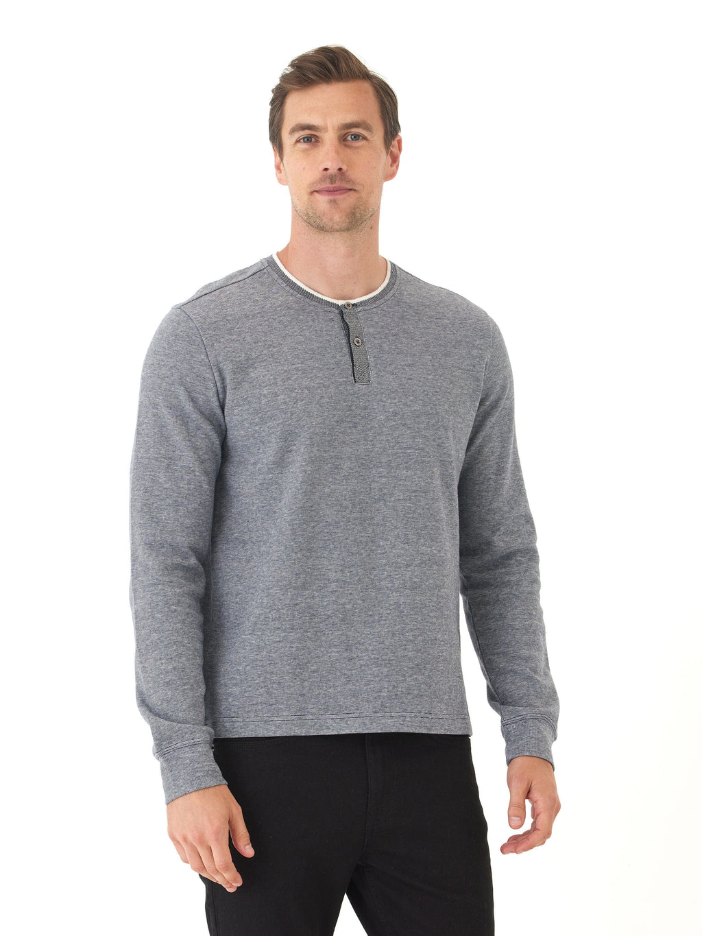 Charles Eco Double Knit Henley Long Sleeve Shirt