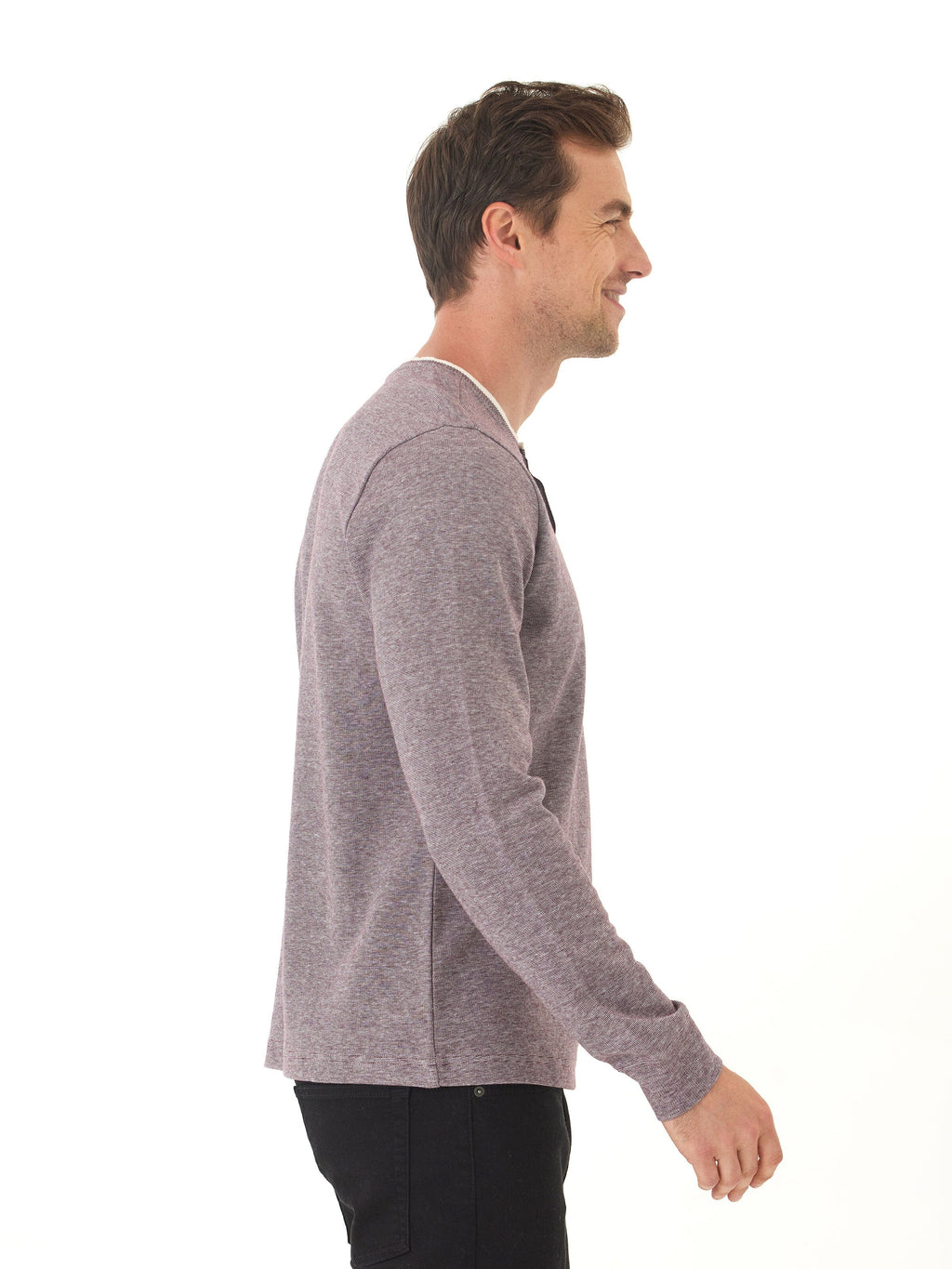 Eco Double Knit Henley Shirt for Men