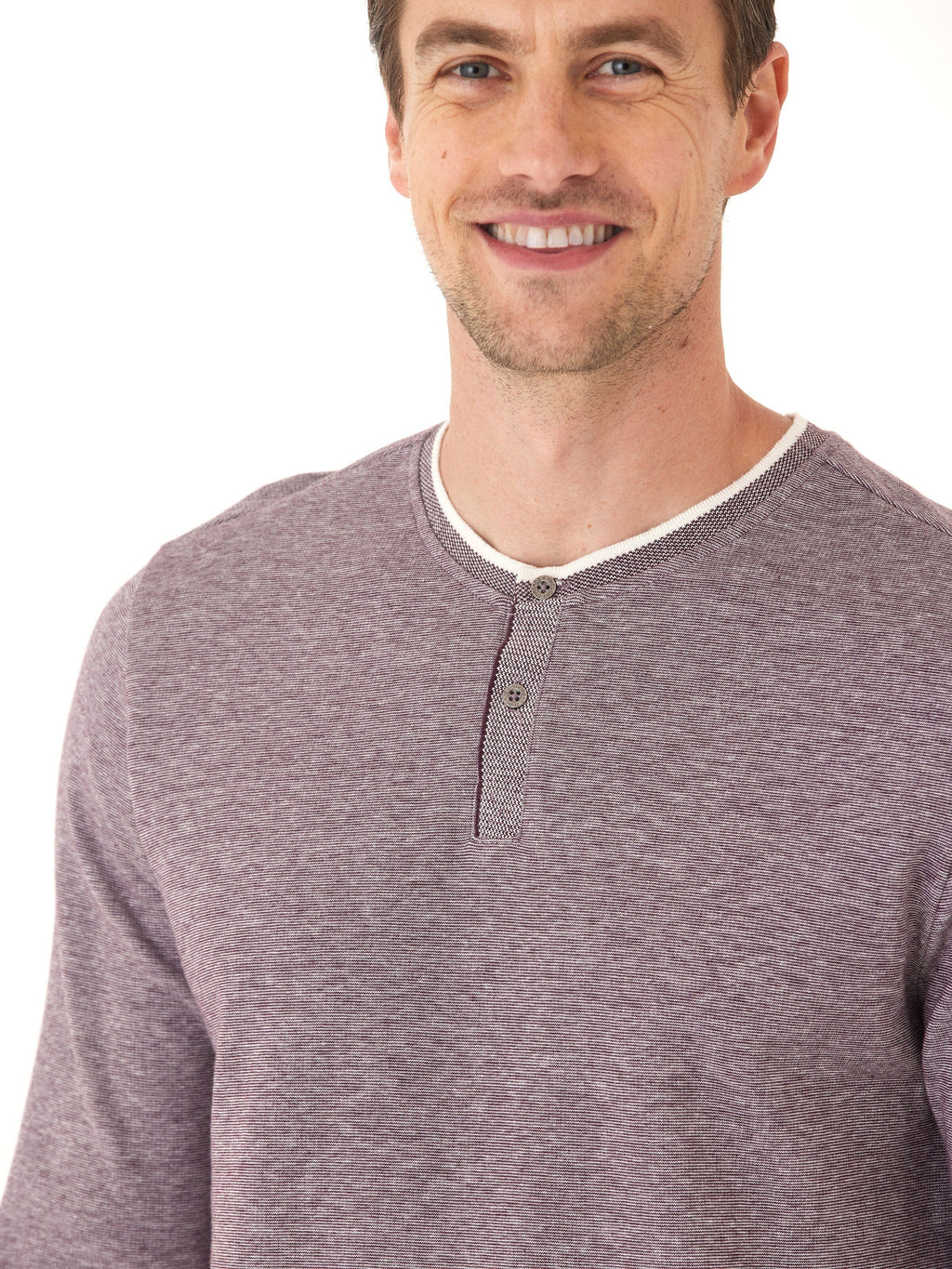 Eco Double Knit Henley Shirt for Men