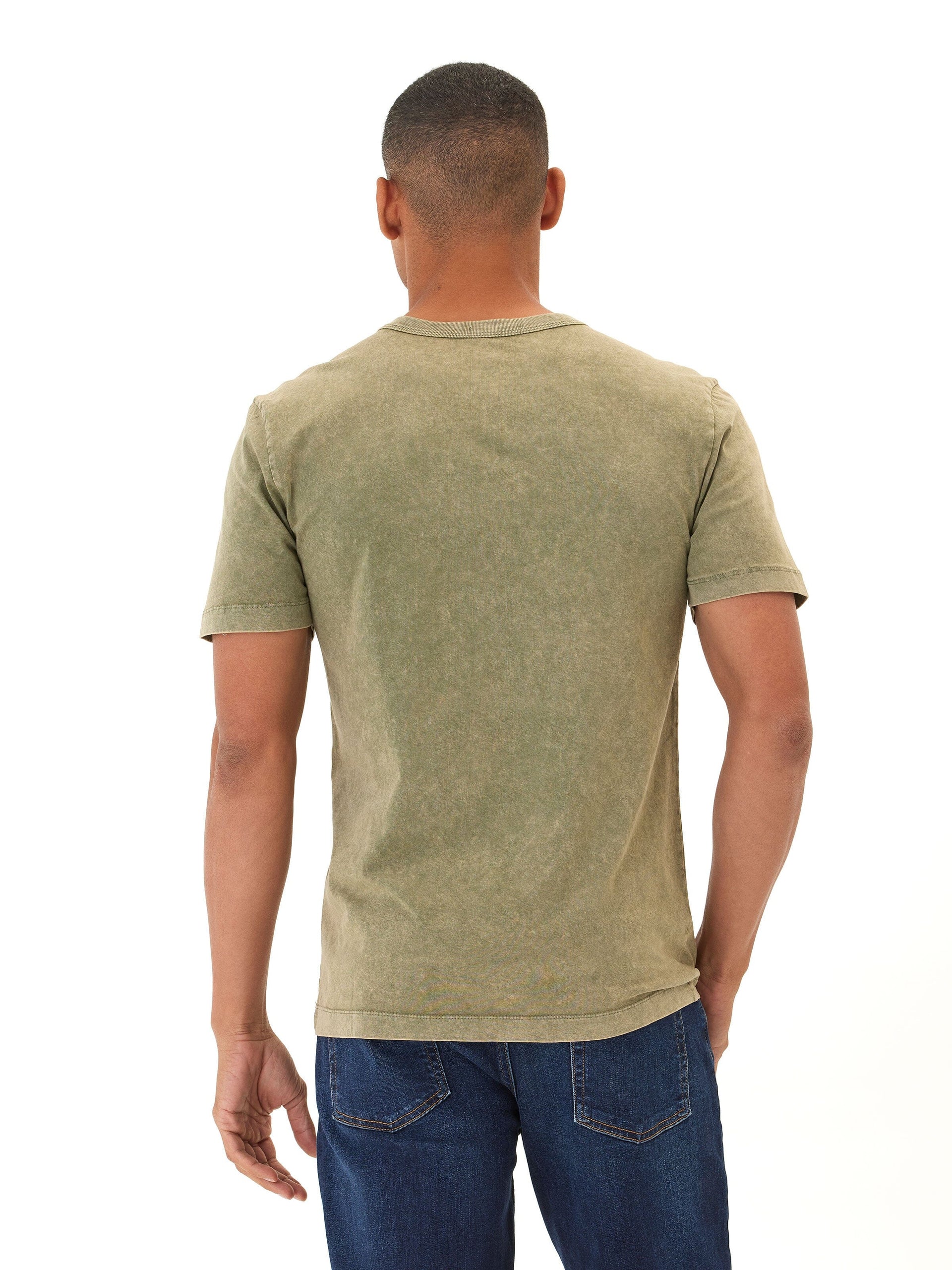 Shawn Mineral Wash Eco Cotton Jersey Crew Tee - Sustainable Soft Tee