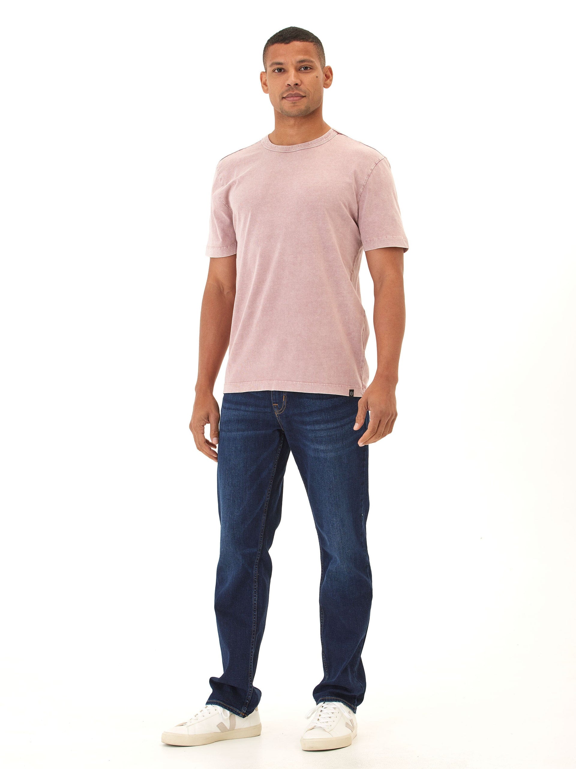 Shawn Mineral Wash Eco Cotton Jersey Crew Tee - Minimalist Style