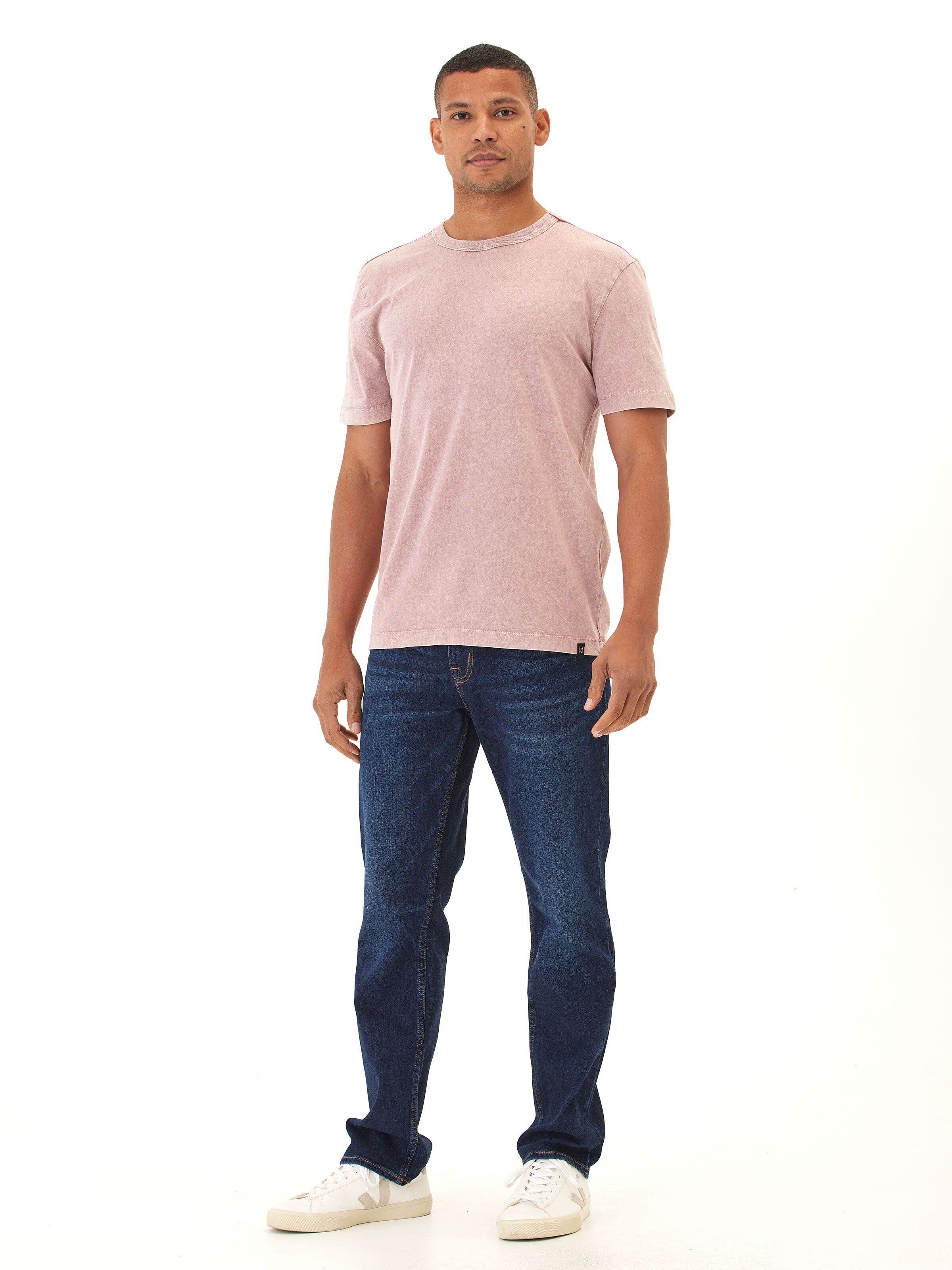 Shawn Mineral Wash Eco Cotton Jersey Crew Tee - Minimalist Style
