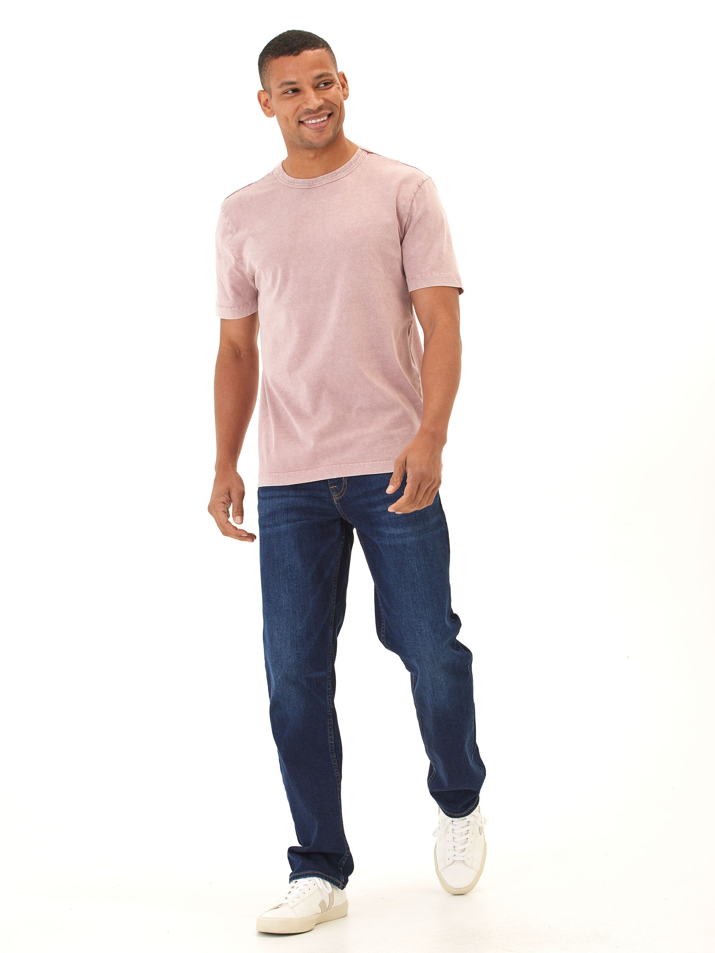 Shawn Mineral Wash Eco Cotton Jersey Crew Tee - Minimalist Style