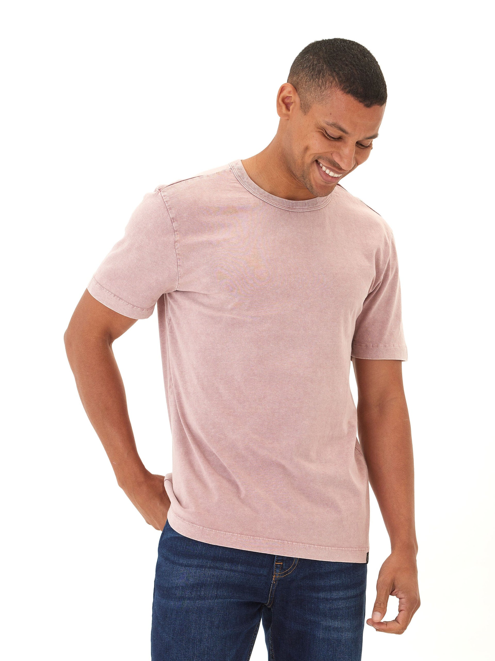 Shawn Mineral Wash Eco Cotton Jersey Crew Tee - Minimalist Style