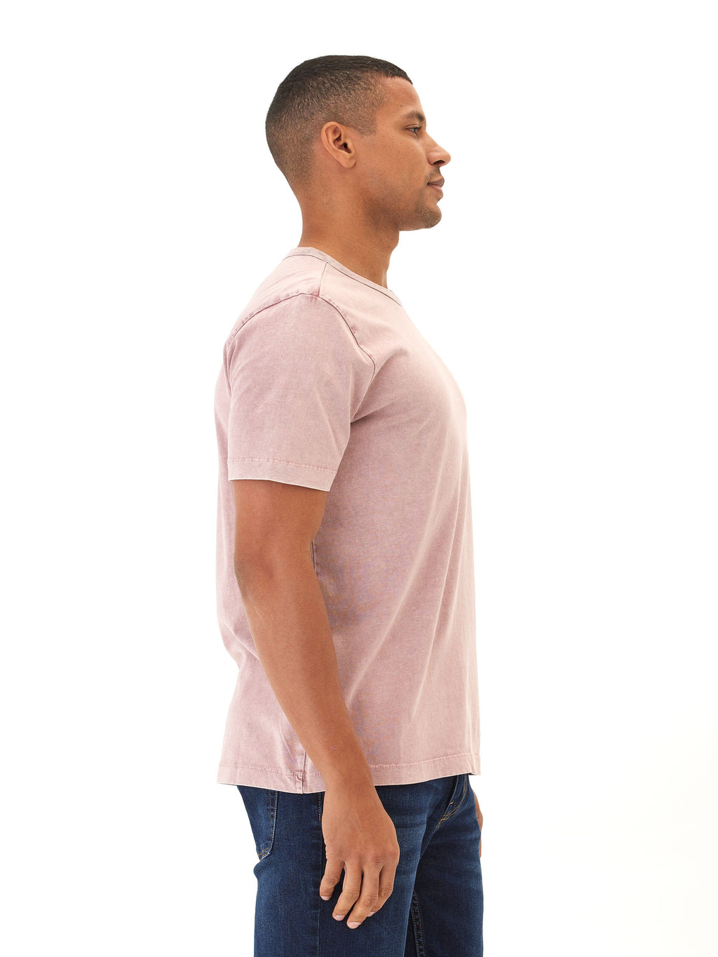 Shawn Mineral Wash Eco Cotton Jersey Crew Tee - Minimalist Style
