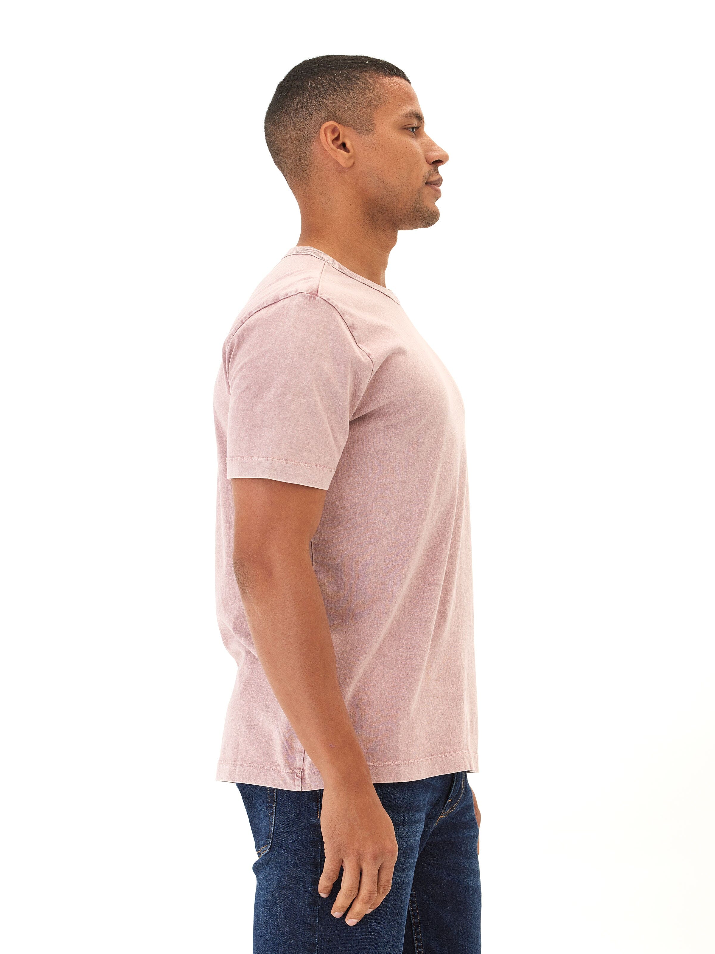 Shawn Mineral Wash Eco Cotton Jersey Crew Tee - Minimalist Style