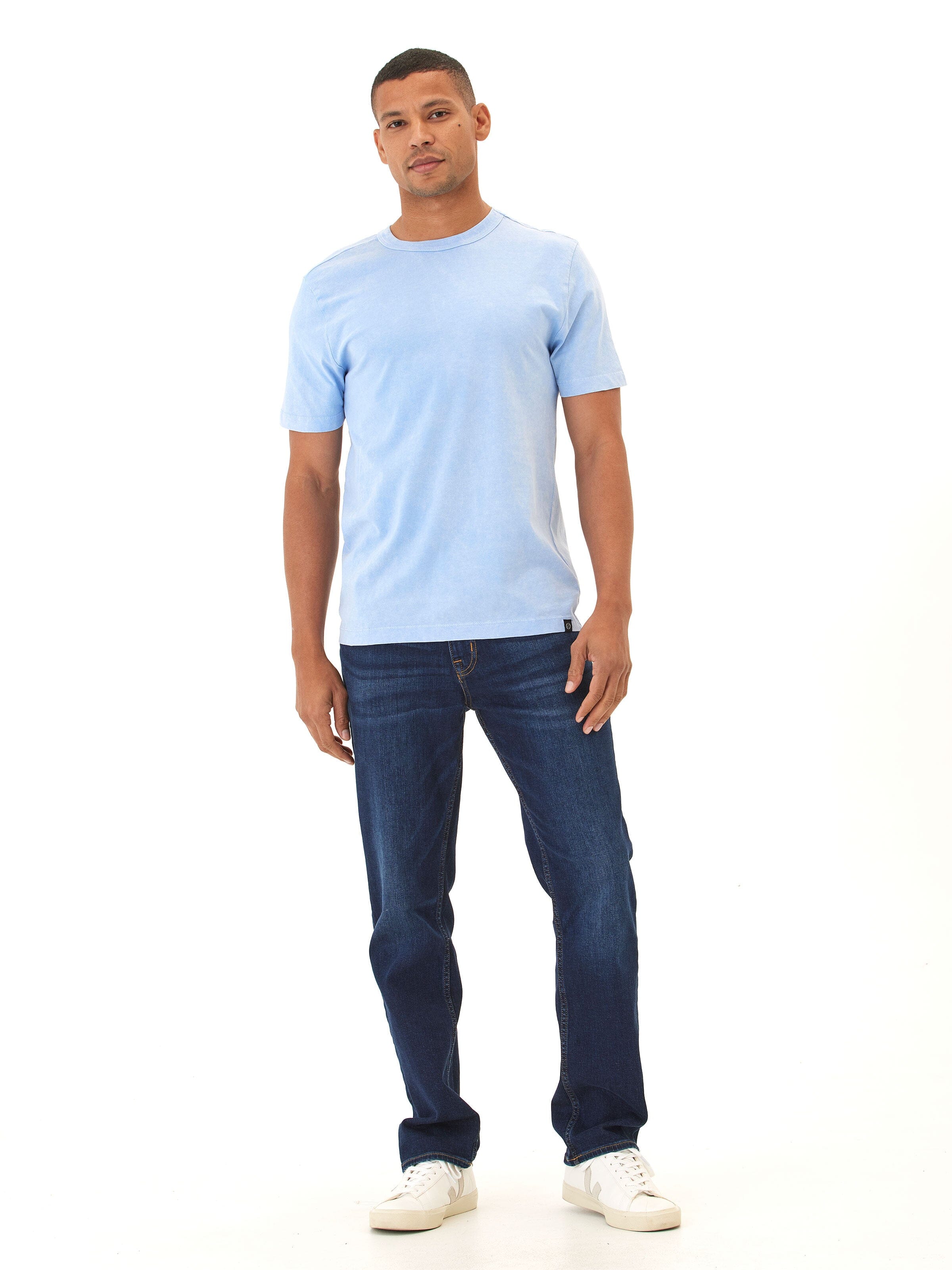 Shawn Mineral Wash Crew Neck Tee in Sustainable Eco Cotton Jersey
