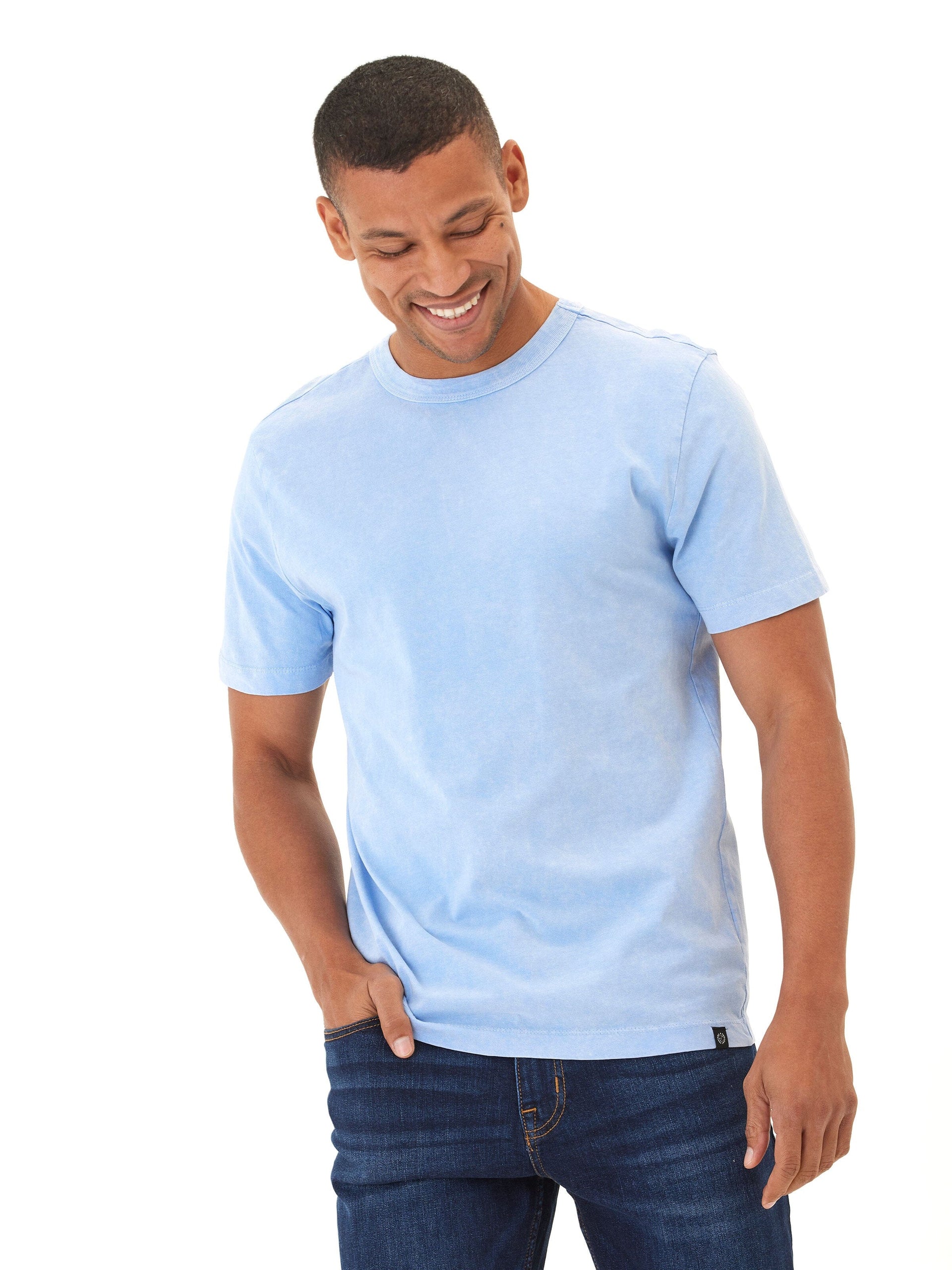 Shawn Mineral Wash crew neck t-shirt in soft eco cotton jersey featuring a vintage-inspired worn-in finish.