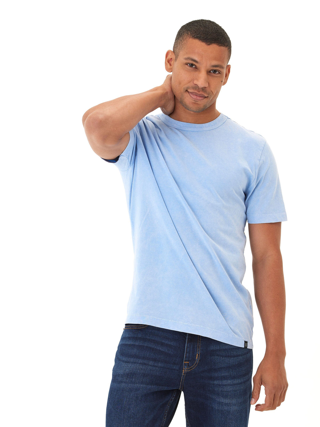 Shawn Mineral Wash Crew Neck Tee in Sustainable Eco Cotton Jersey