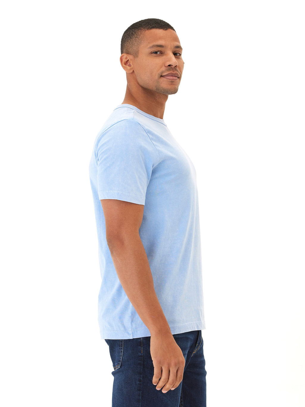 Shawn Mineral Wash Crew Neck Tee in Sustainable Eco Cotton Jersey