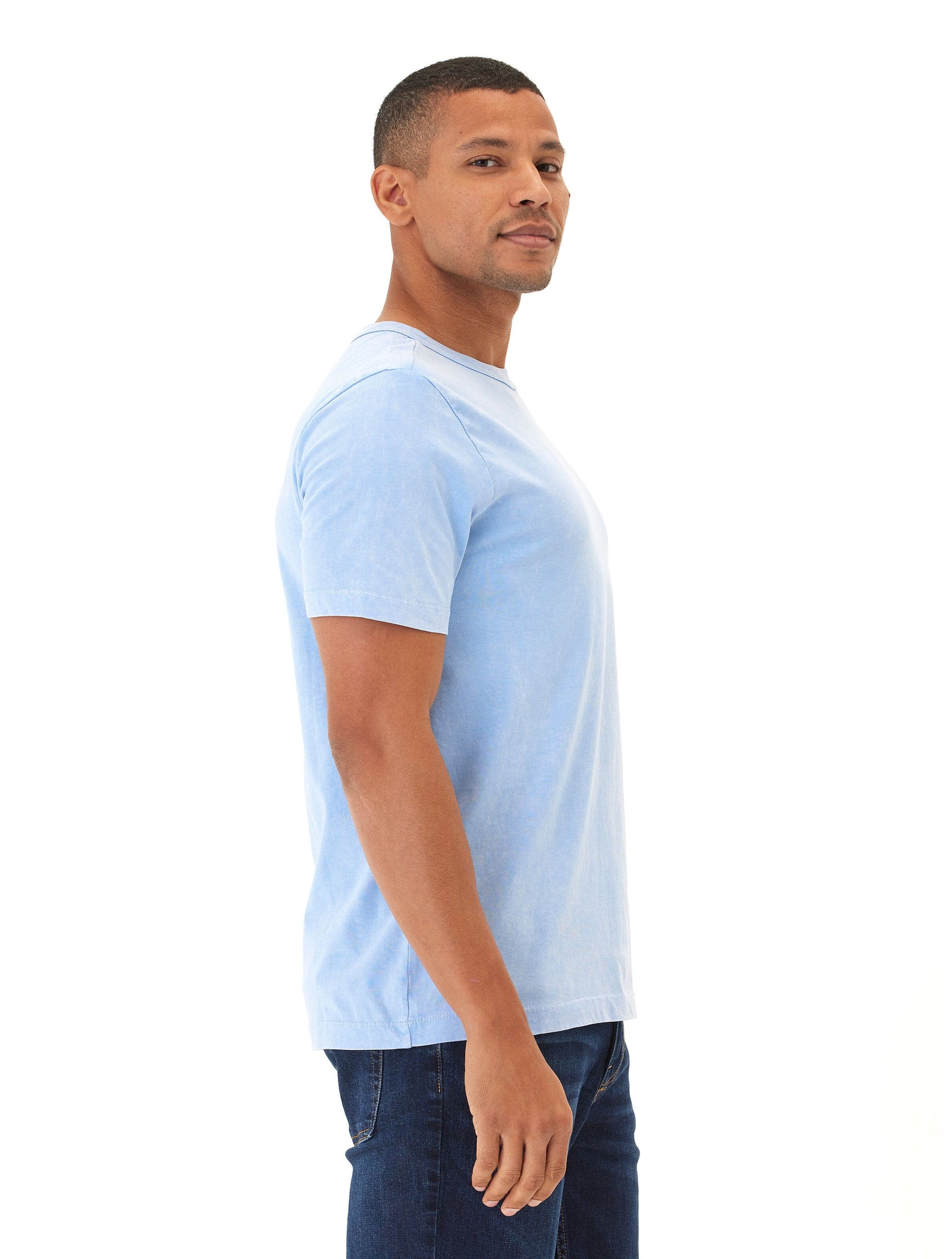 Shawn Mineral Wash Crew Neck Tee in Sustainable Eco Cotton Jersey