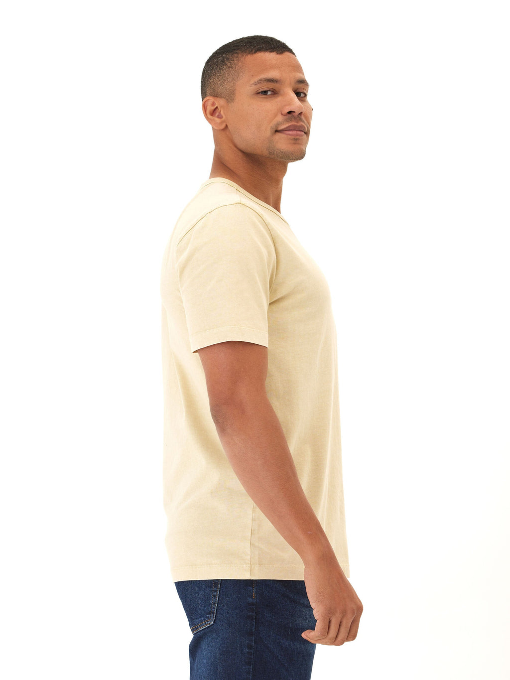 Shawn Sustainable Eco Cotton Jersey Mineral Wash Crew Neck Tee