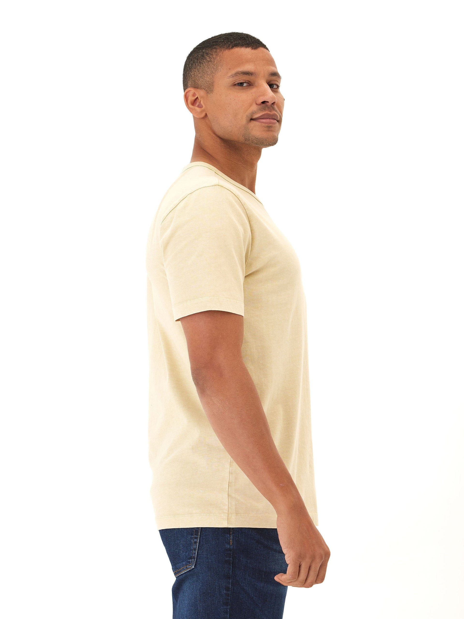 Shawn Sustainable Eco Cotton Jersey Mineral Wash Crew Neck Tee