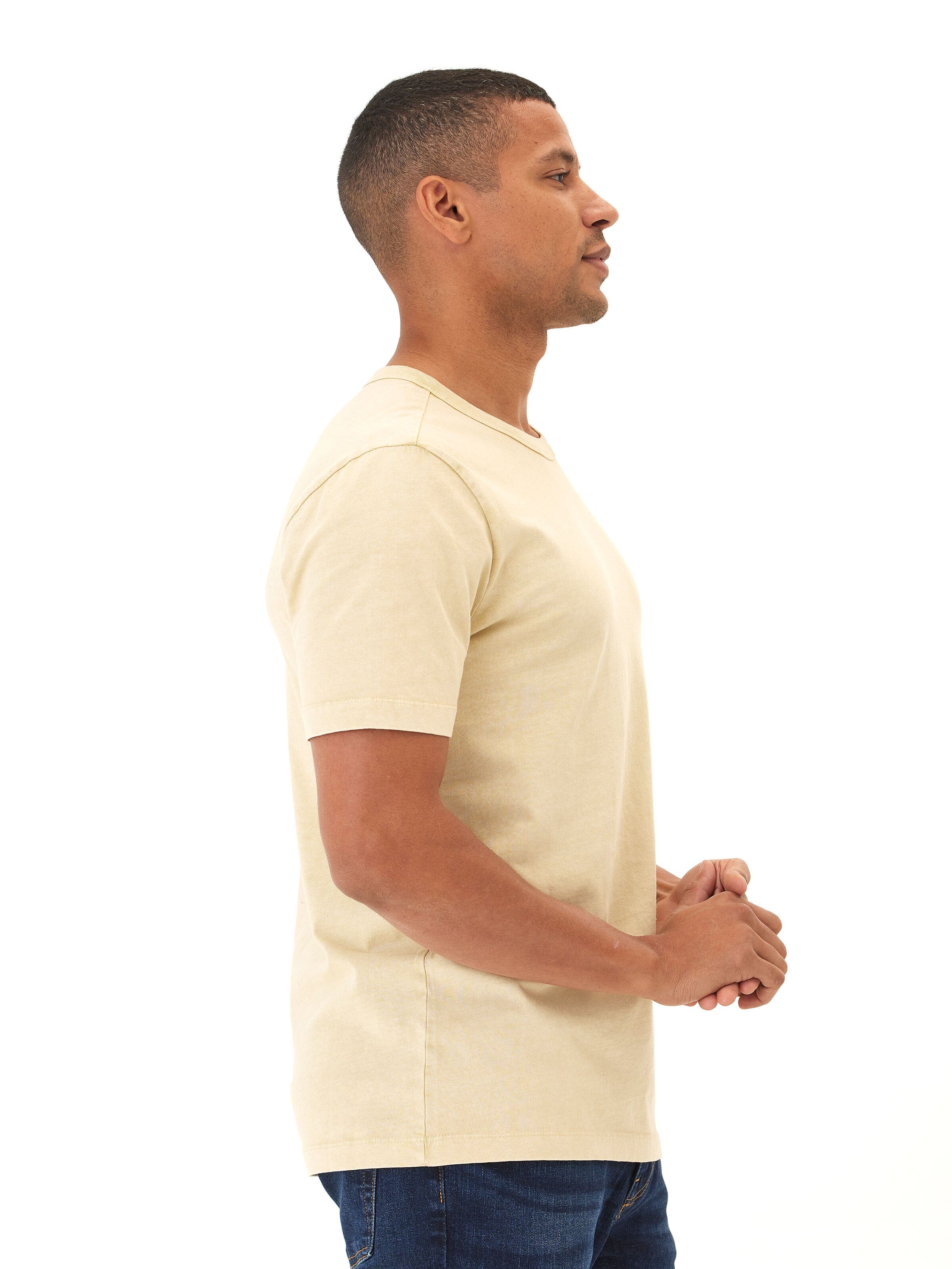 Shawn Sustainable Eco Cotton Jersey Mineral Wash Crew Neck Tee