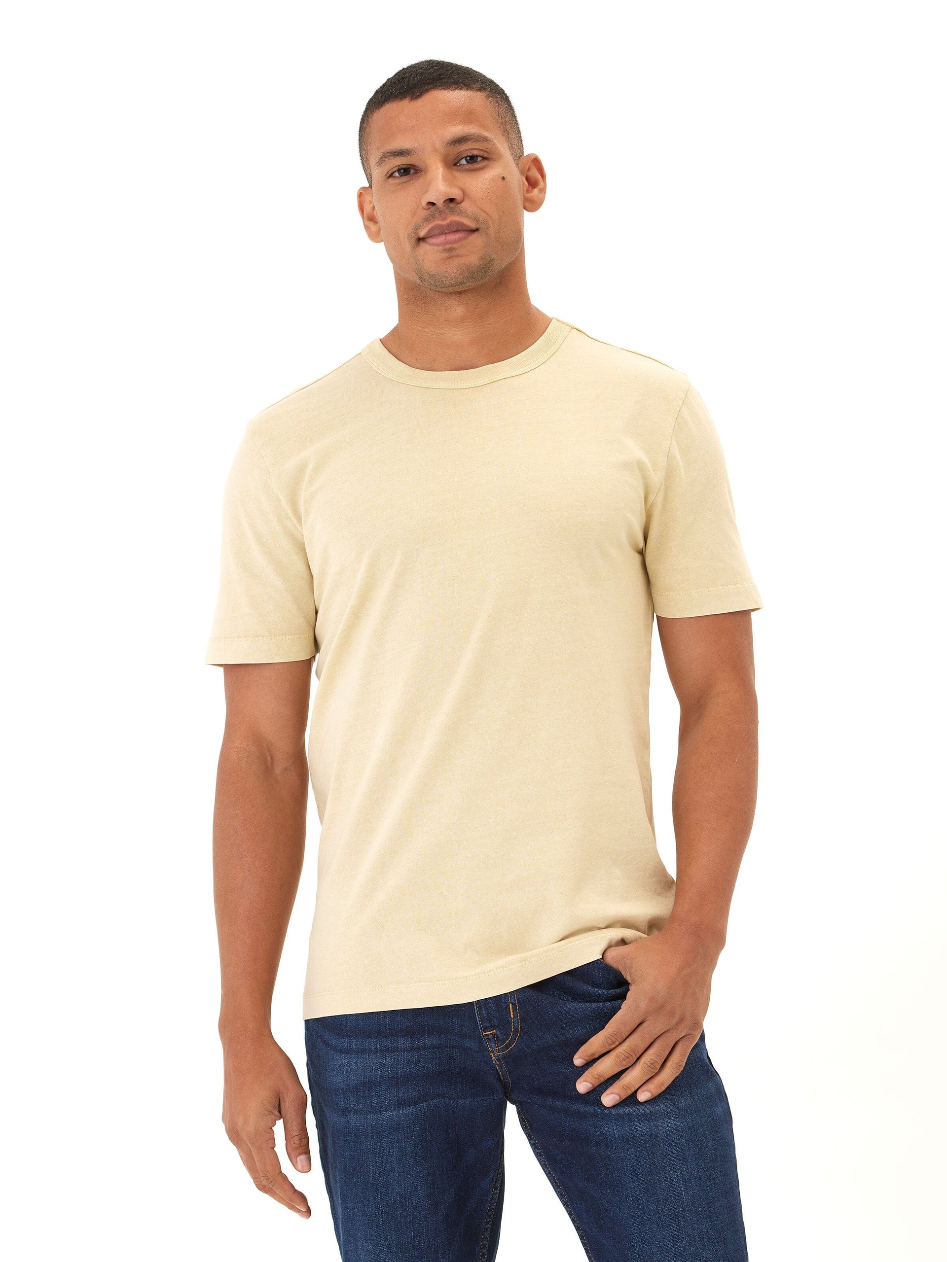 Shawn Sustainable Eco Cotton Jersey Mineral Wash Crew Neck Tee