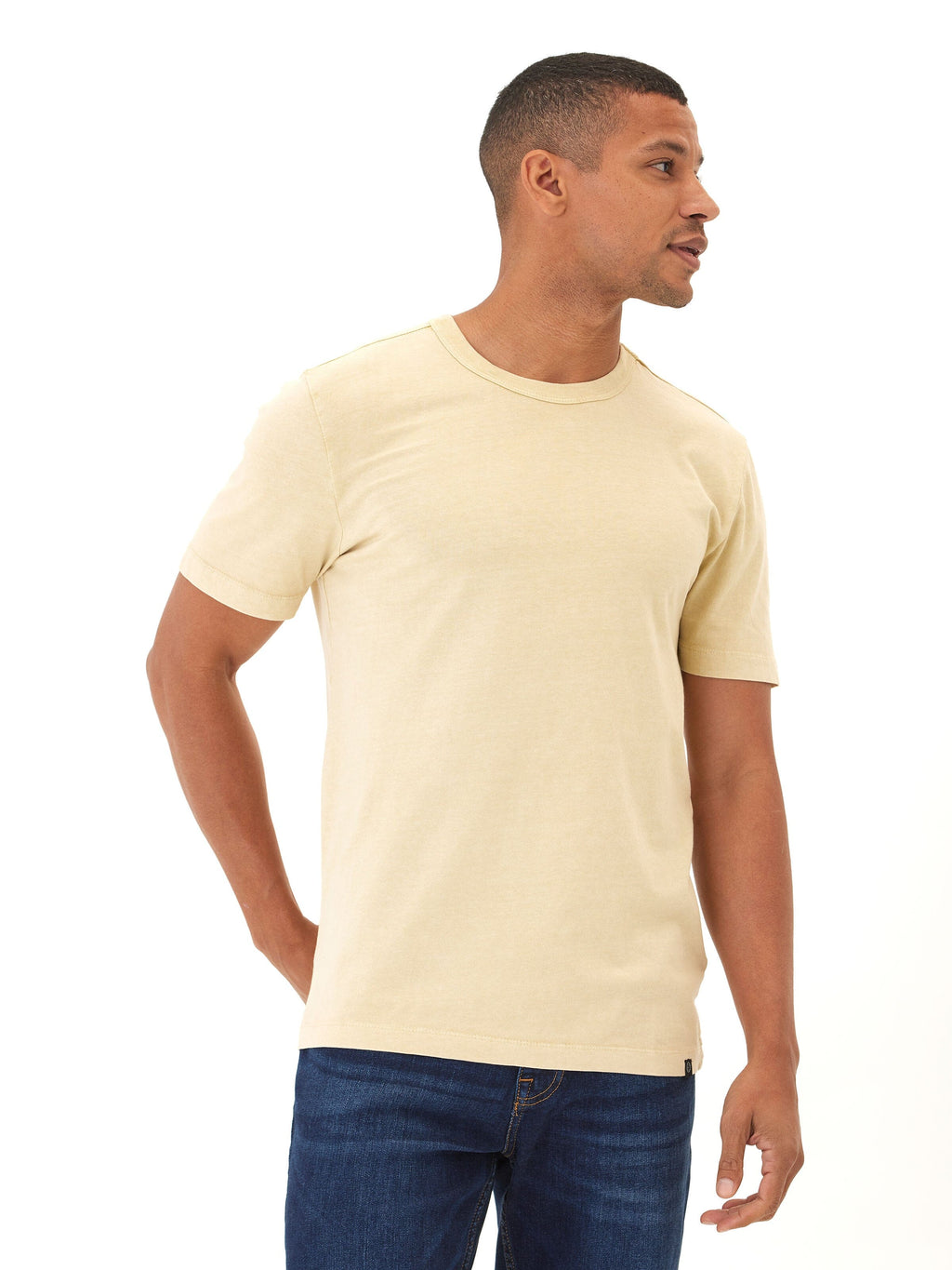 Shawn Sustainable Eco Cotton Jersey Mineral Wash Crew Neck Tee