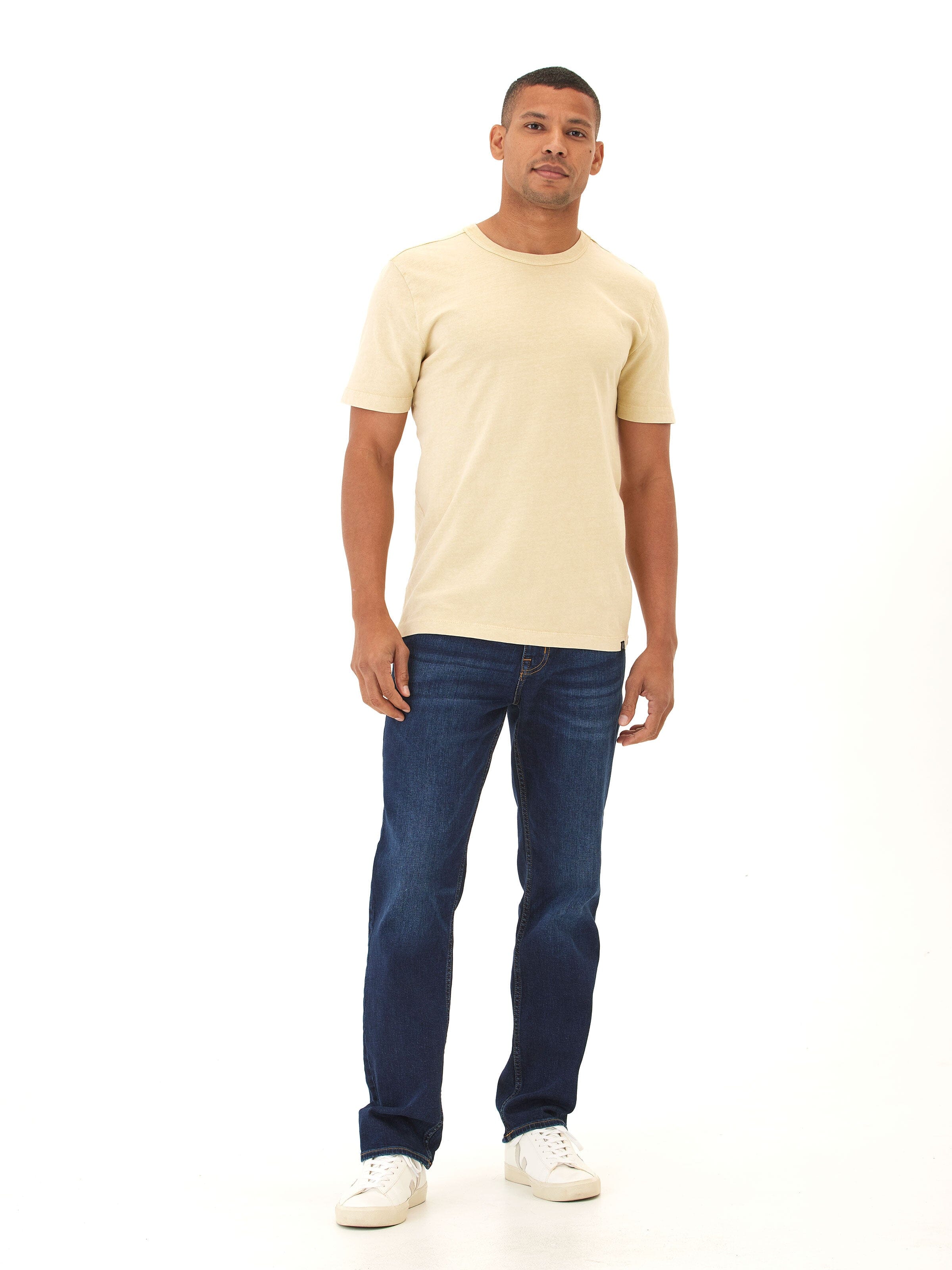 Shawn Sustainable Eco Cotton Jersey Mineral Wash Crew Neck Tee