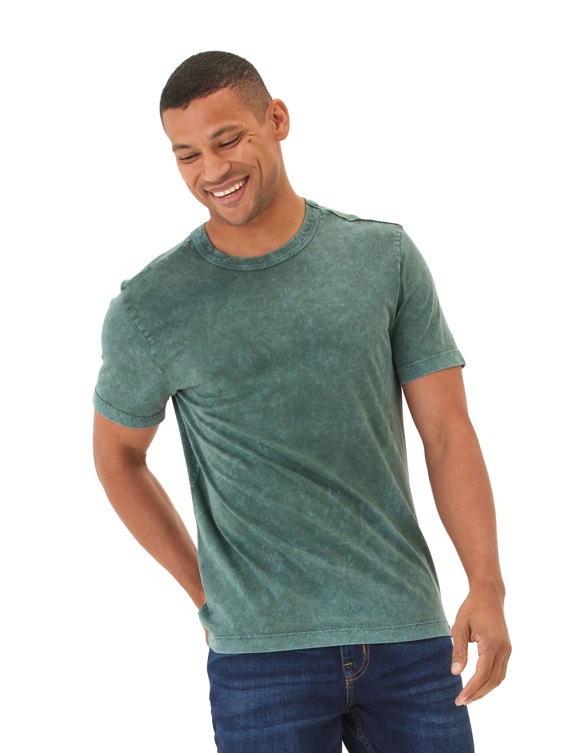 Shawn Mineral Wash Eco Cotton Jersey Crew Tee