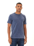 Men's Shawn Mineral Wash Eco Cotton Jersey Crew Tee in faded indigo blue with a classic crew neckline.