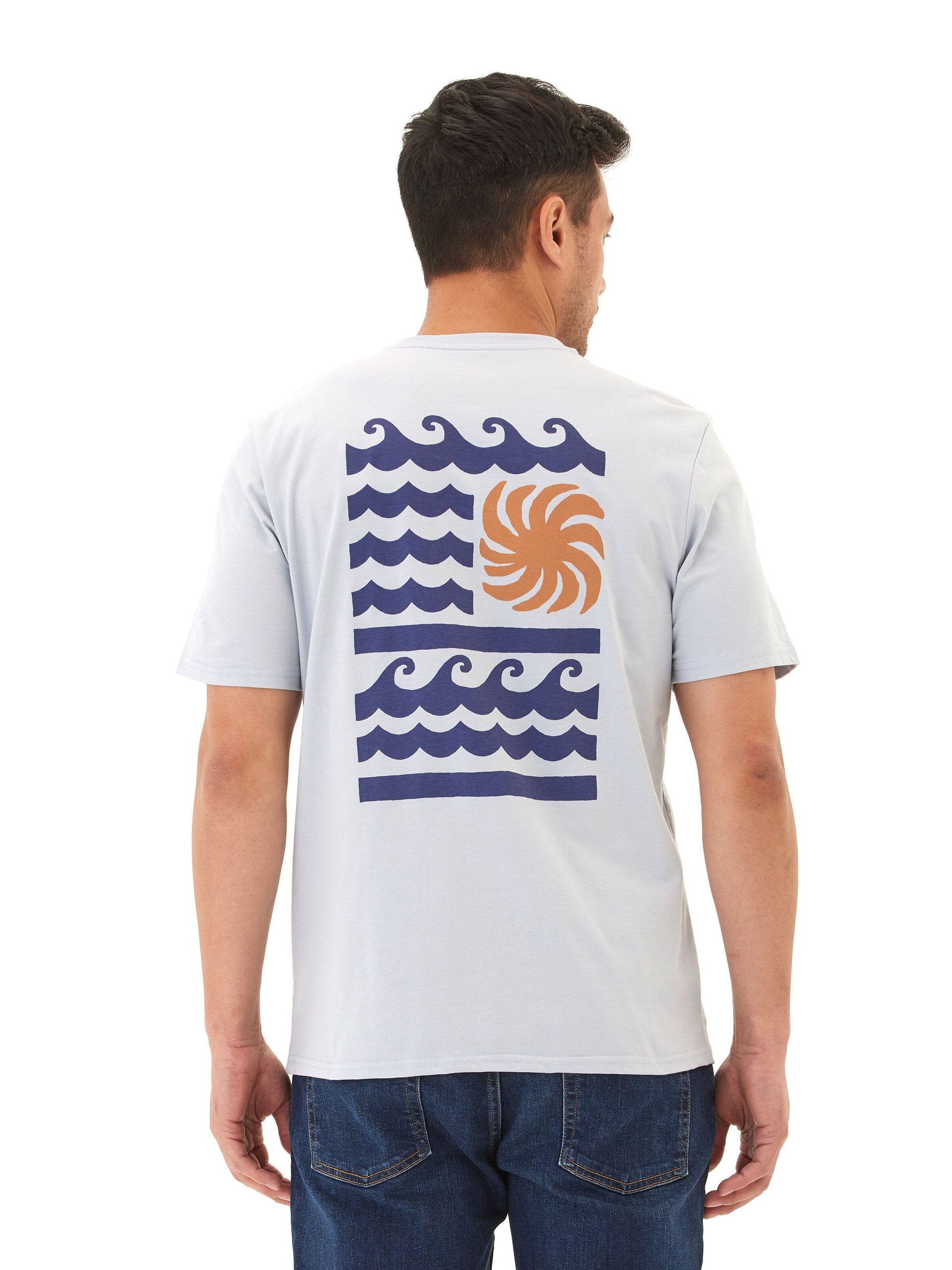 Soft Wash Graphic Tee: Men’s Sustainable Cotton Surf Style Shirt