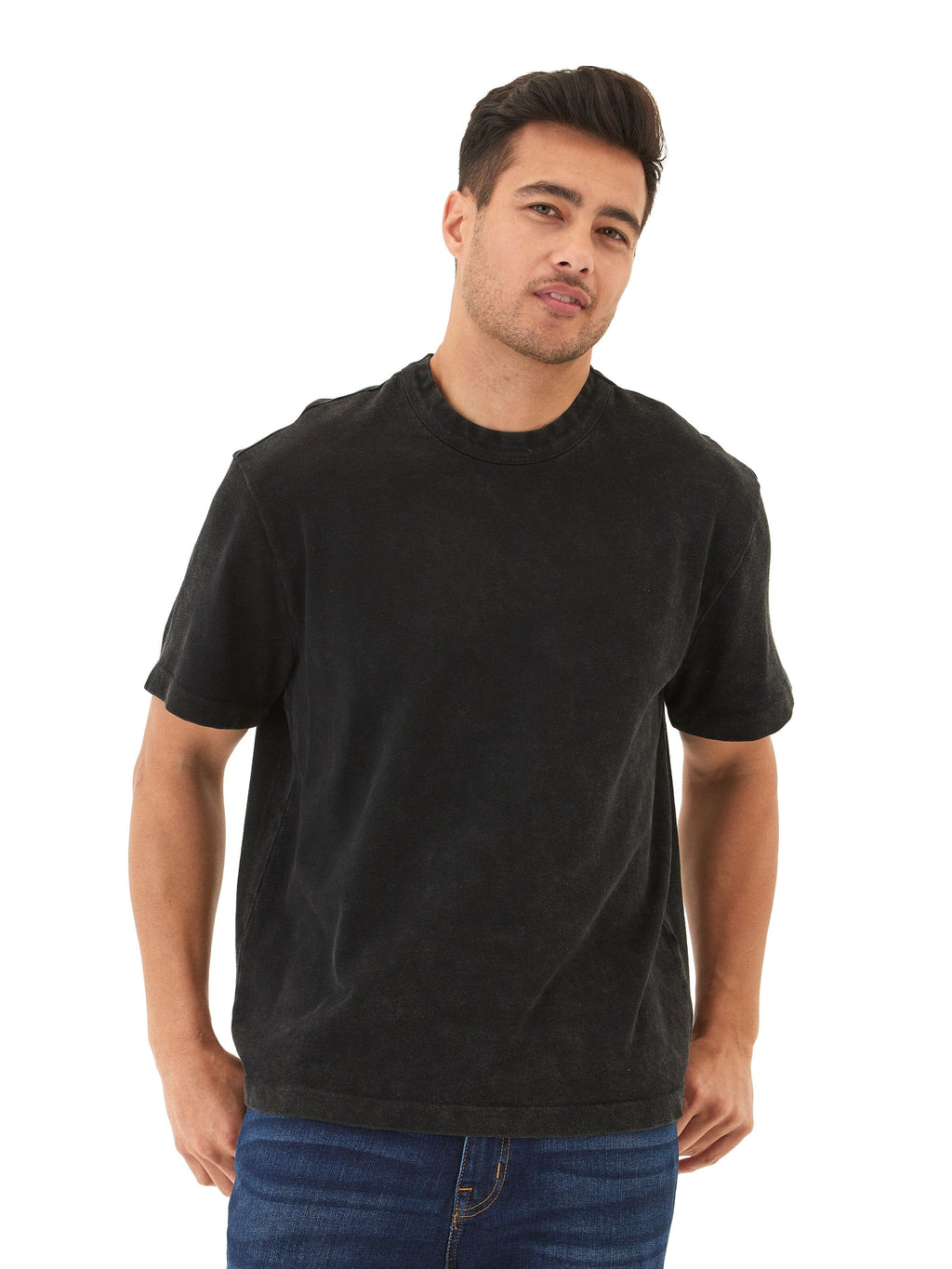 Johnny Relaxed Fit Mineral Wash Jersey Tee for Men
