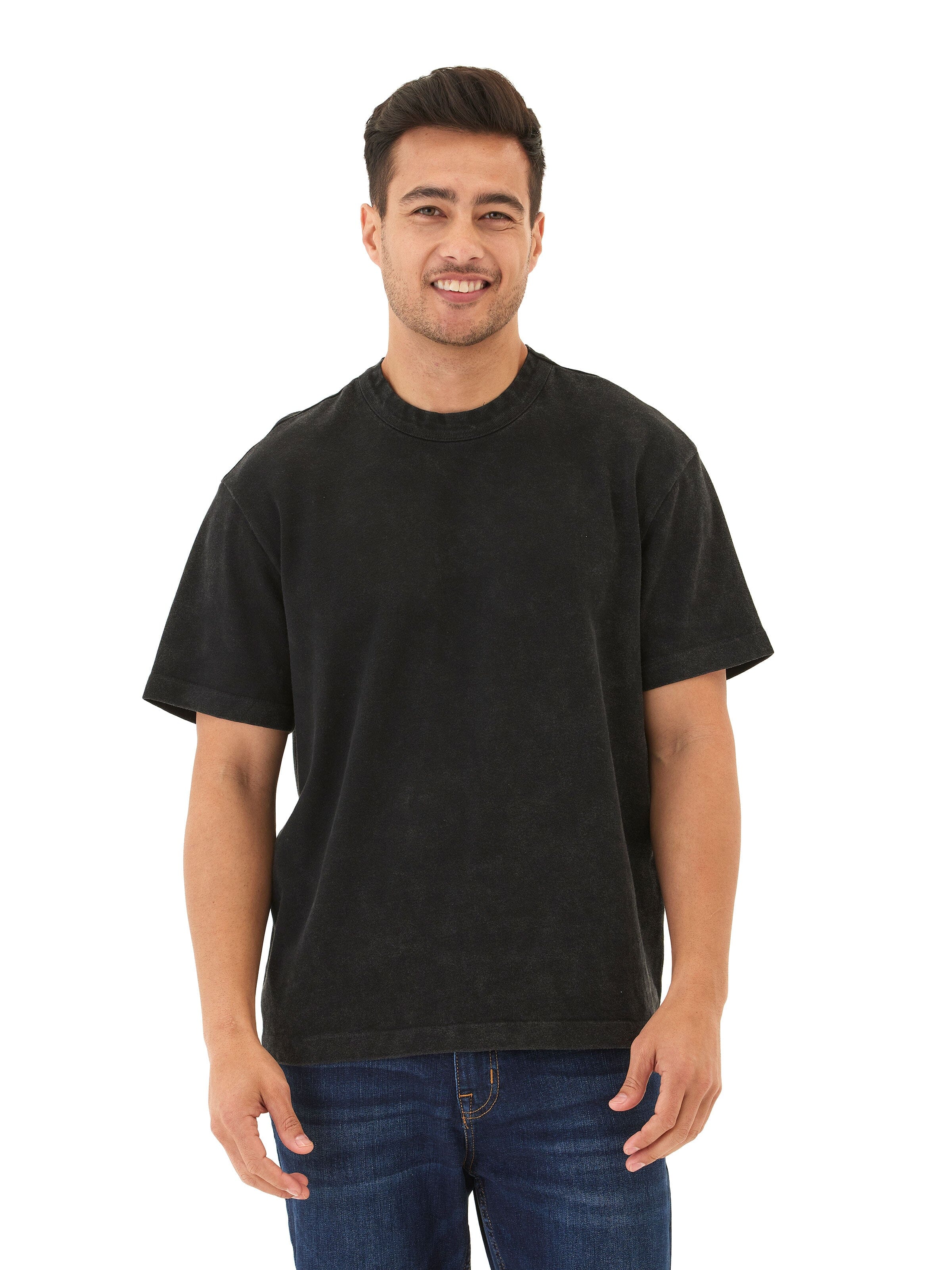 Johnny Relaxed Fit Mineral Wash Jersey Tee for Men