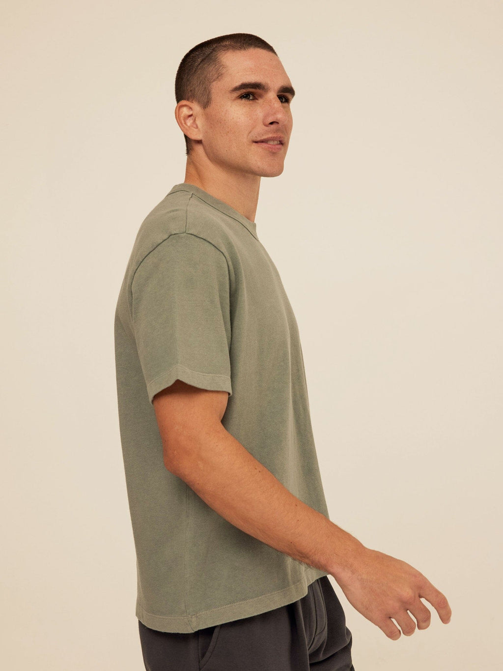 Johnny Relaxed Fit Mineral Wash Heavyweight Jersey Crew Neck Tee