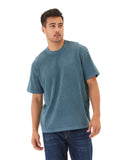Johnny Relaxed Fit Mineral Wash Jersey Tee in a neutral tone with dropped shoulders and crew neck.