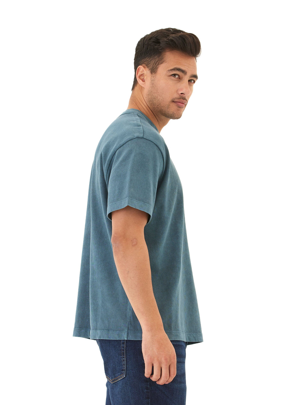 Johnny Relaxed Fit Mineral Wash Heavyweight Jersey Crew Neck Tee