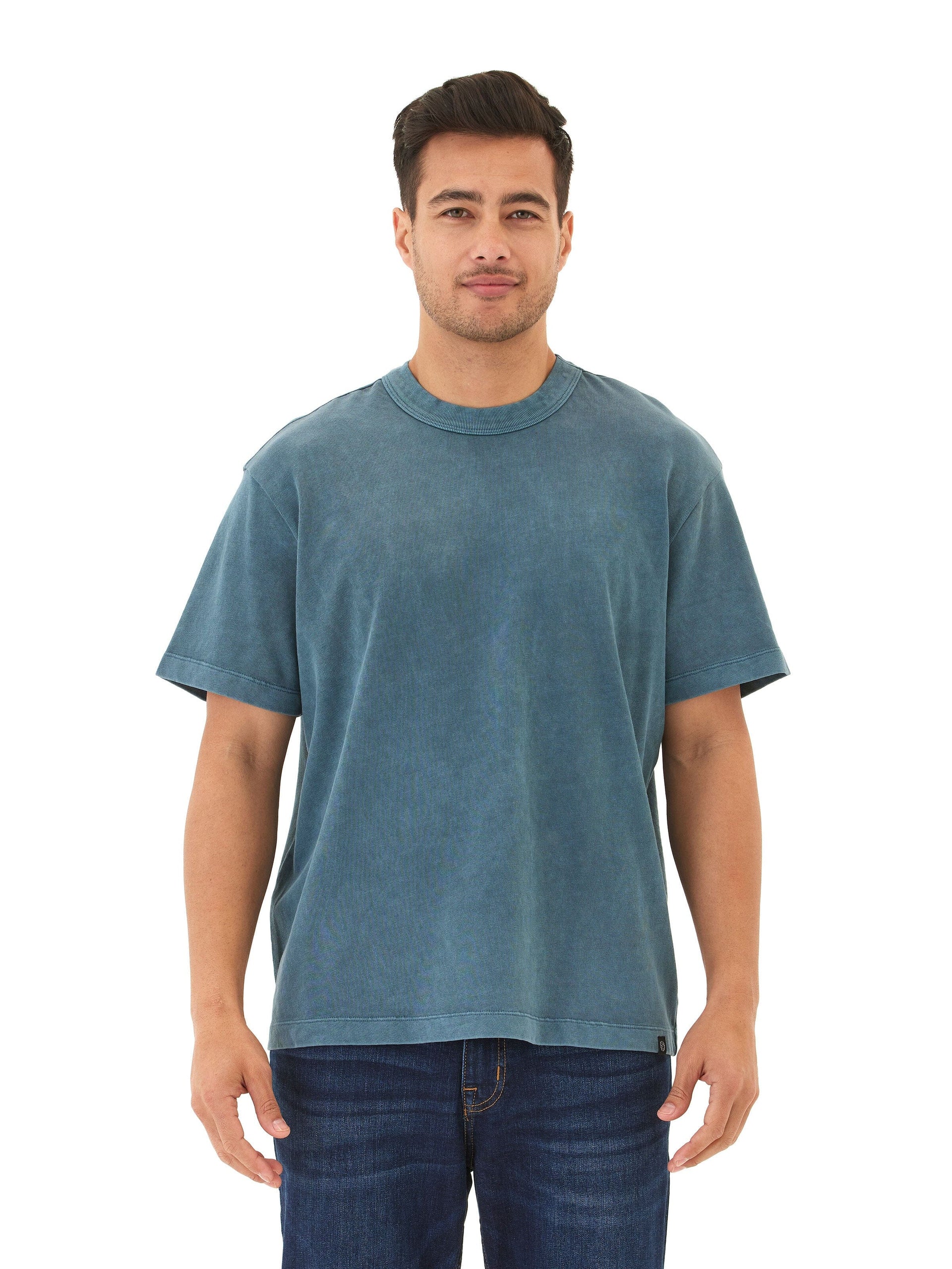 Johnny Relaxed Fit Mineral Wash Heavyweight Jersey Crew Neck Tee