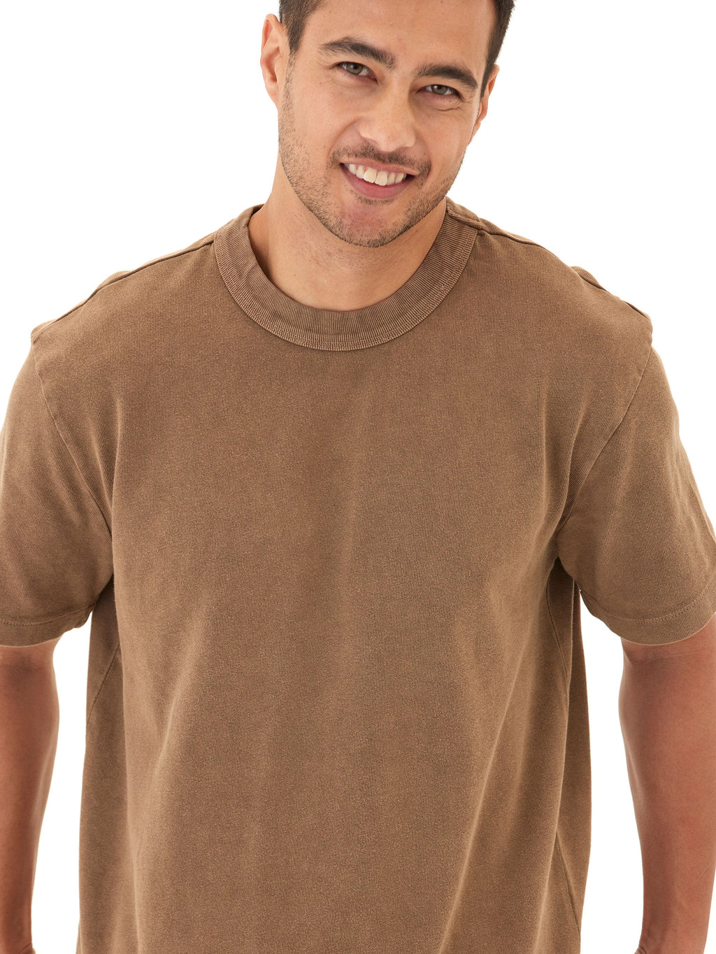 Relaxed Fit Mineral Wash Jersey Crew Neck Tee