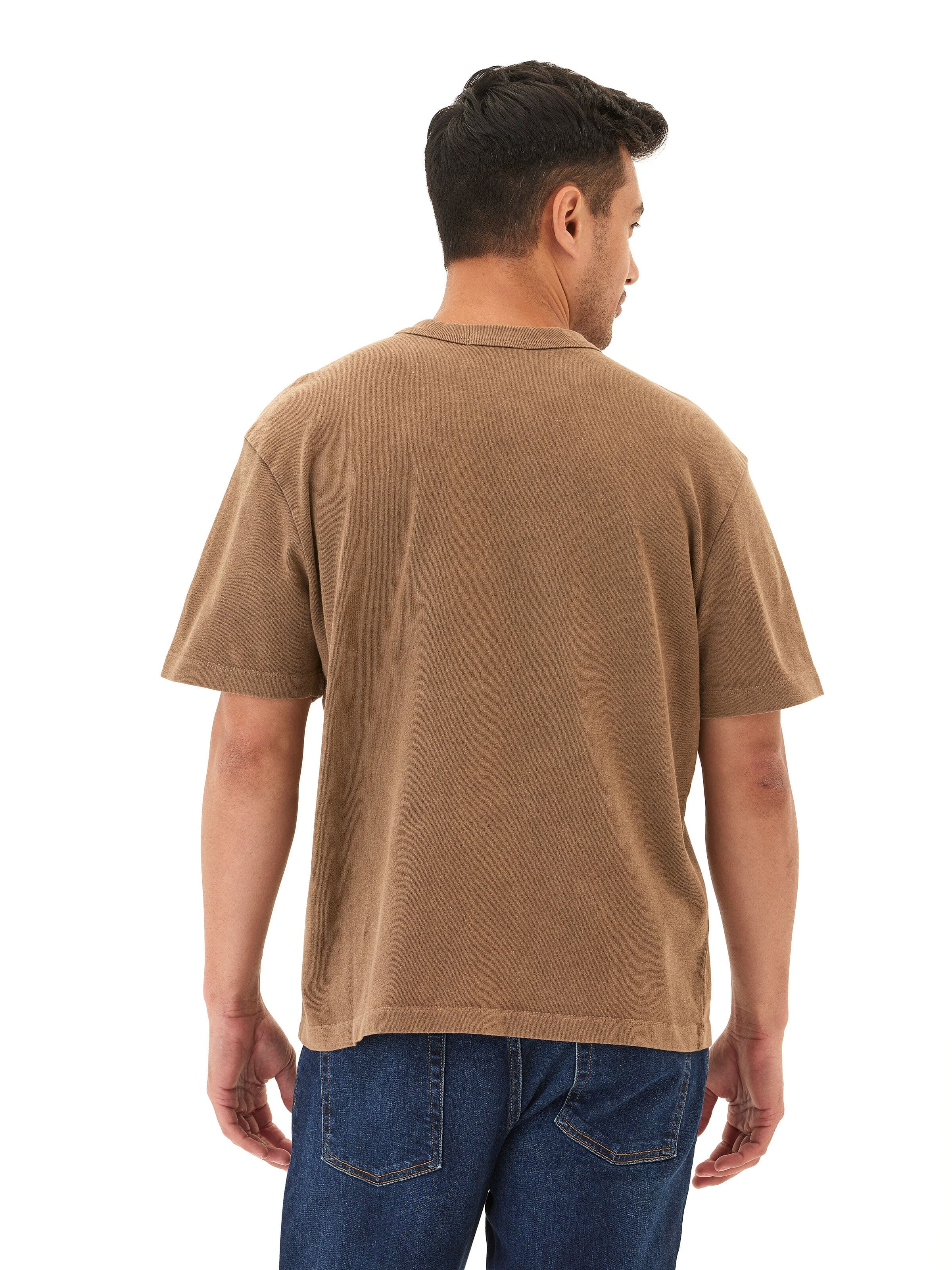 Relaxed Fit Mineral Wash Jersey Crew Neck Tee