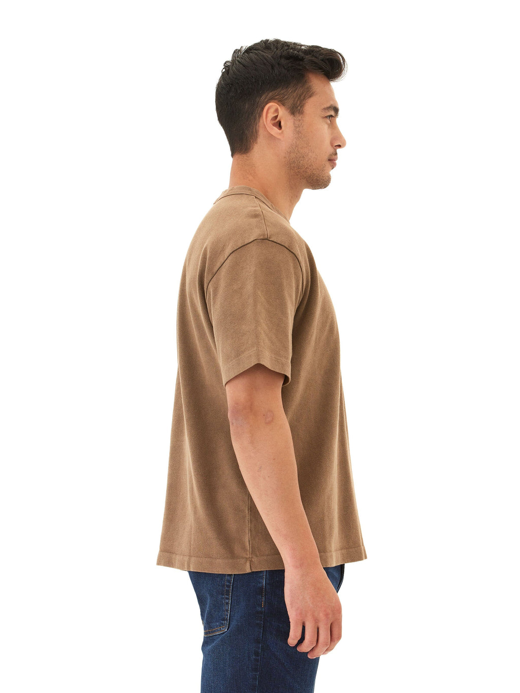Relaxed Fit Mineral Wash Jersey Crew Neck Tee