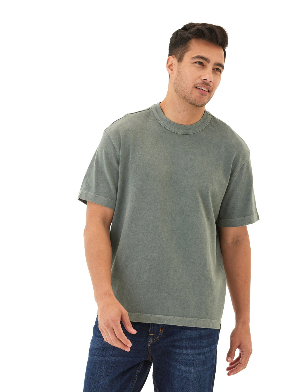 Johnny Relaxed Fit Mineral Wash Jersey Tee for Men