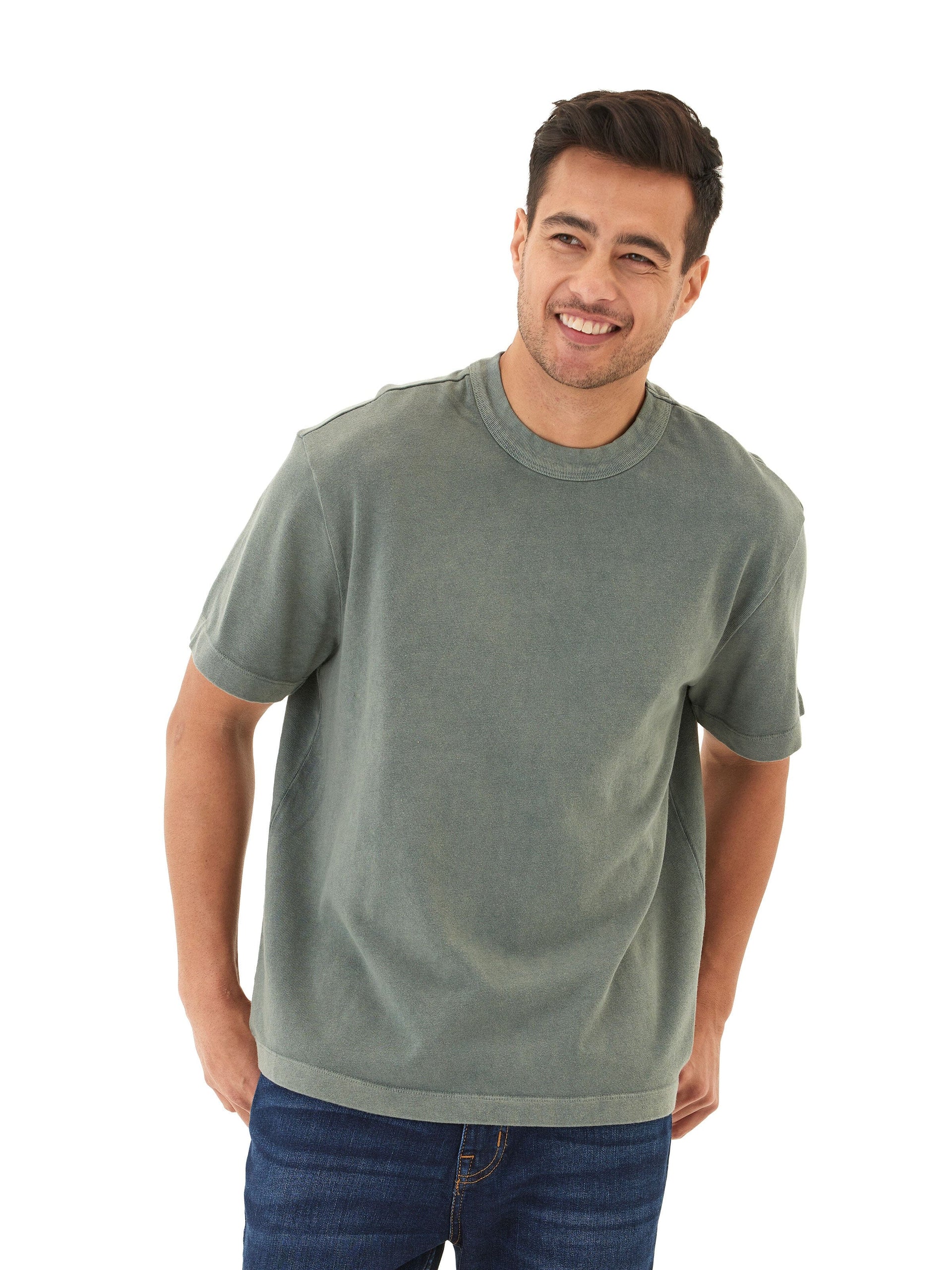 Johnny Relaxed Fit Mineral Wash Jersey Tee for Men