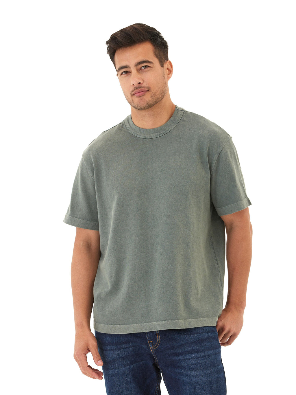 Johnny Relaxed Fit Mineral Wash Jersey Tee for Men