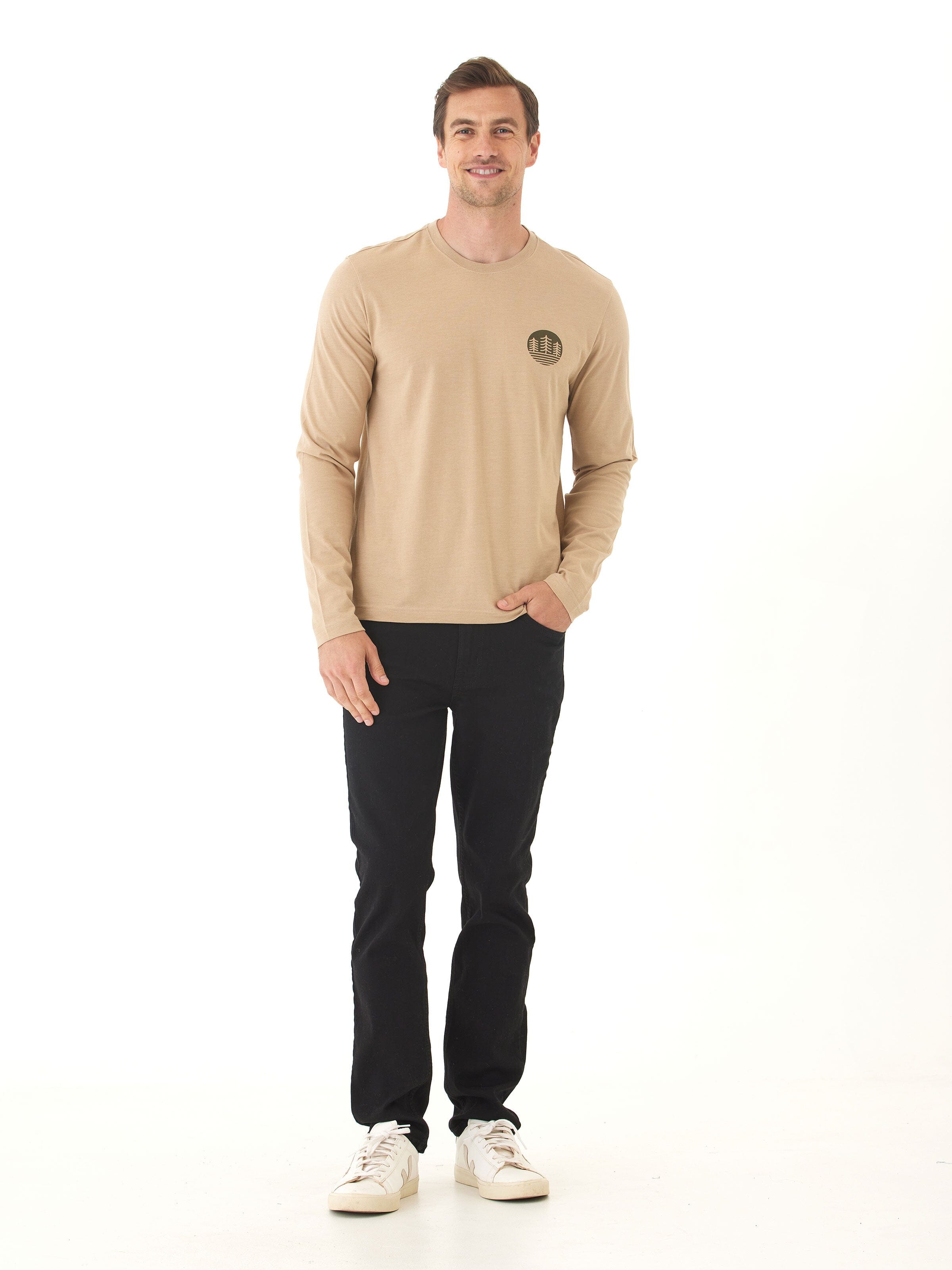 Soft Wash Graphic Long Sleeve Cotton Tee