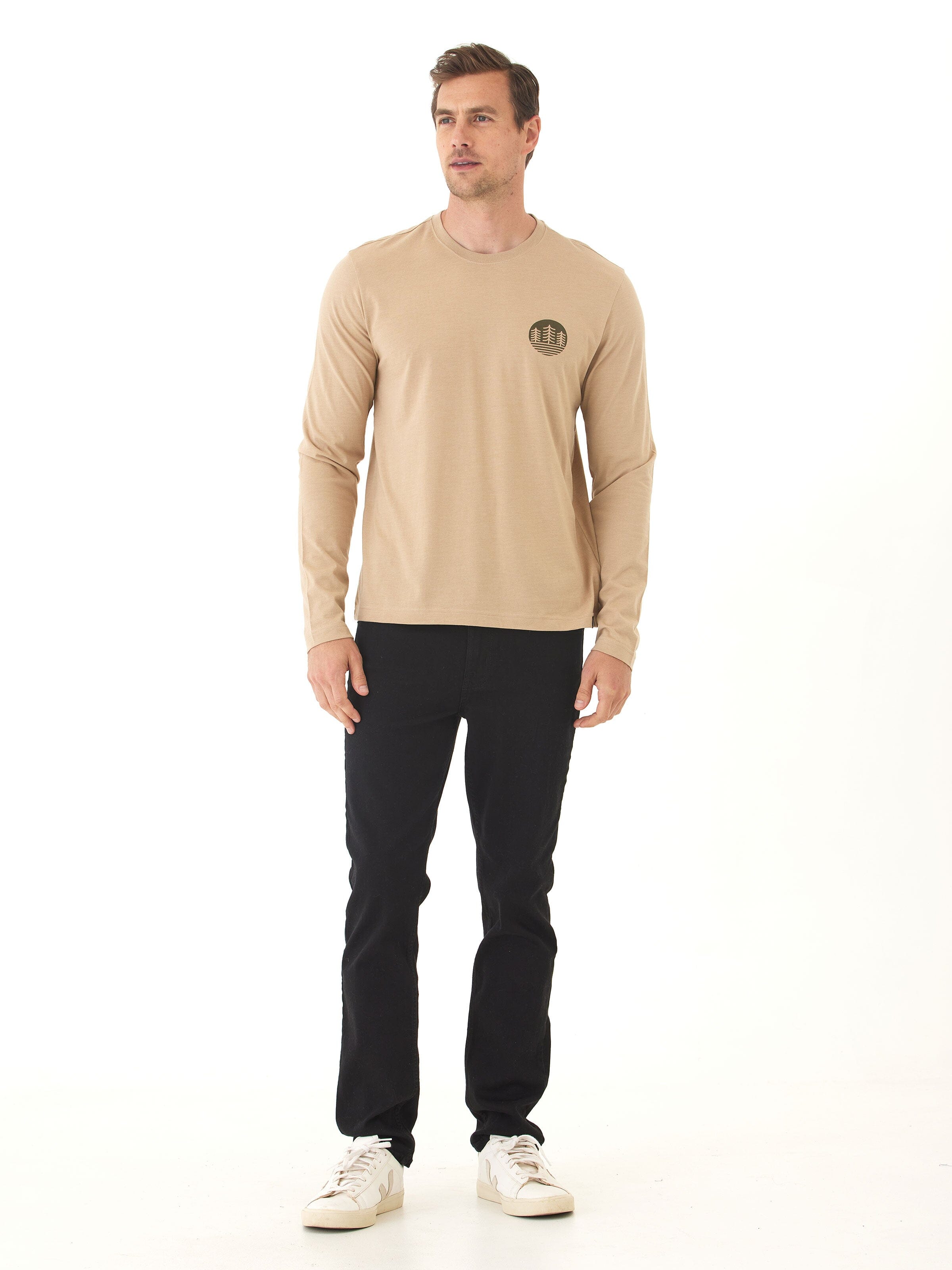Soft Wash Graphic Long Sleeve Cotton Tee
