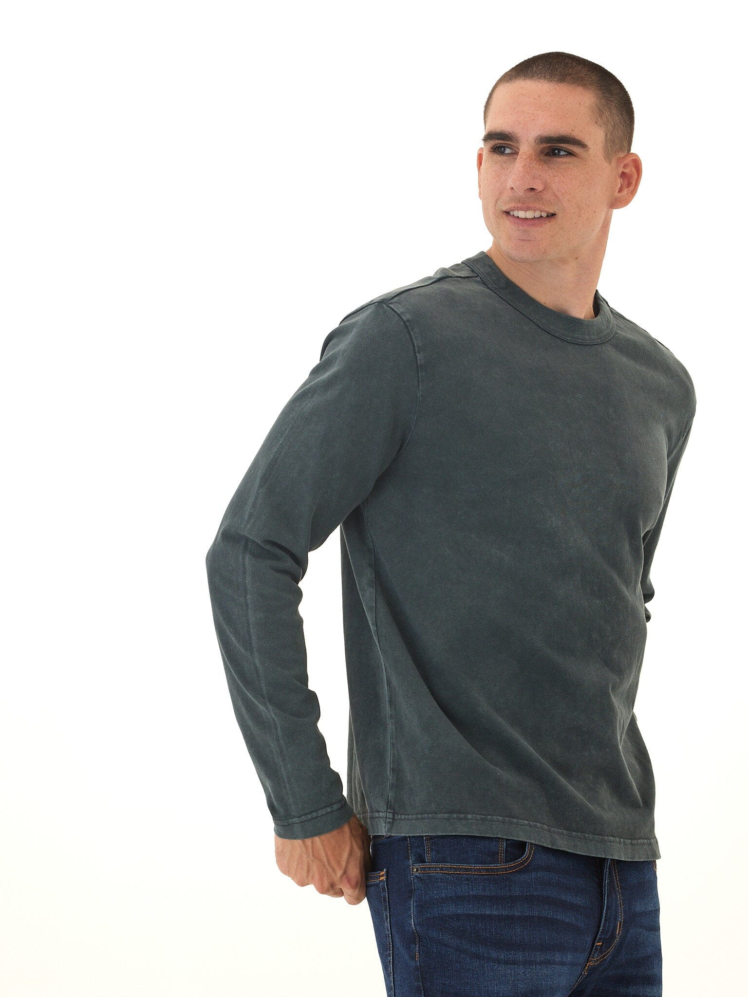 Johnny Relaxed Fit Mineral Wash Long Sleeve Tee